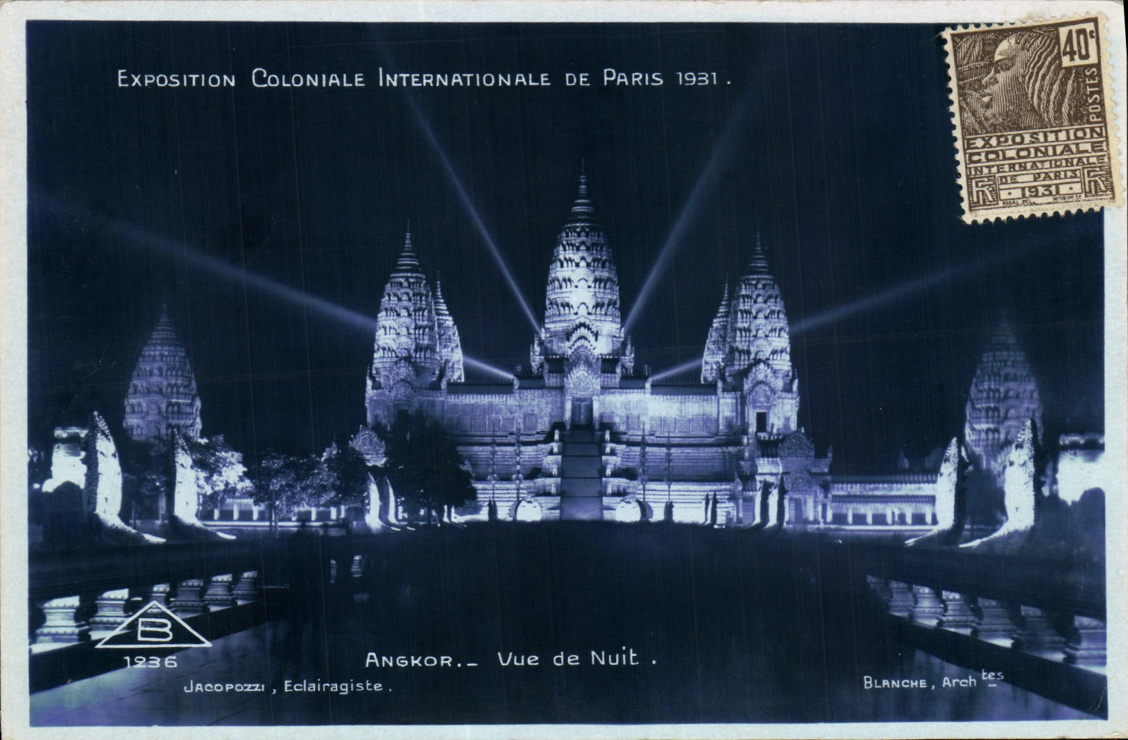 CPA Exposition Coloniale Internationale De Paris Angkor Vue De Nuit