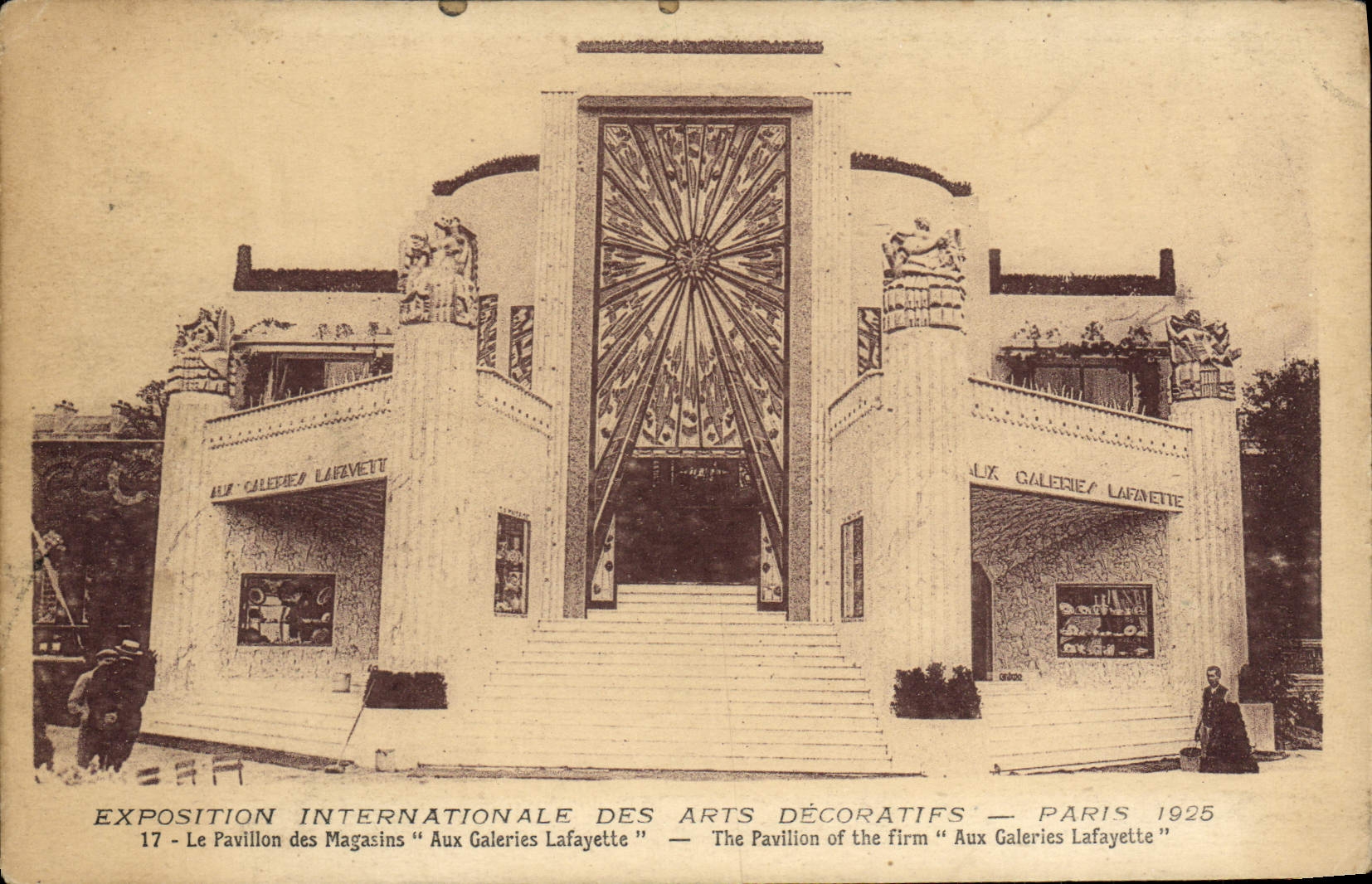 CPA Paris Exposition Internationale Des Arts Decoratifs Le Pavillon des Magasins Aux Galeries Lafayette