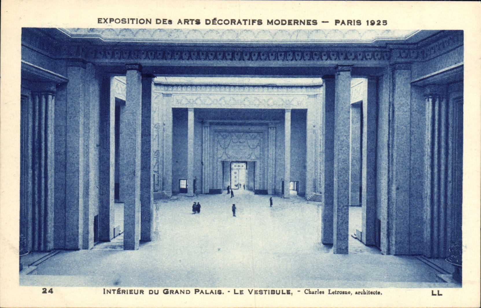 CPA Paris Exposition Internationale Des Arts Decoratifs Interieure du Grand Palais Le Vestibule