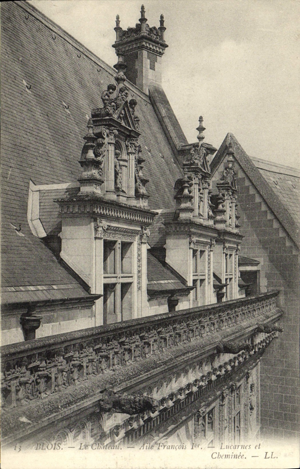 CPA Blois Le Chateau Aile Francois 1er Lucarnes et cheminees