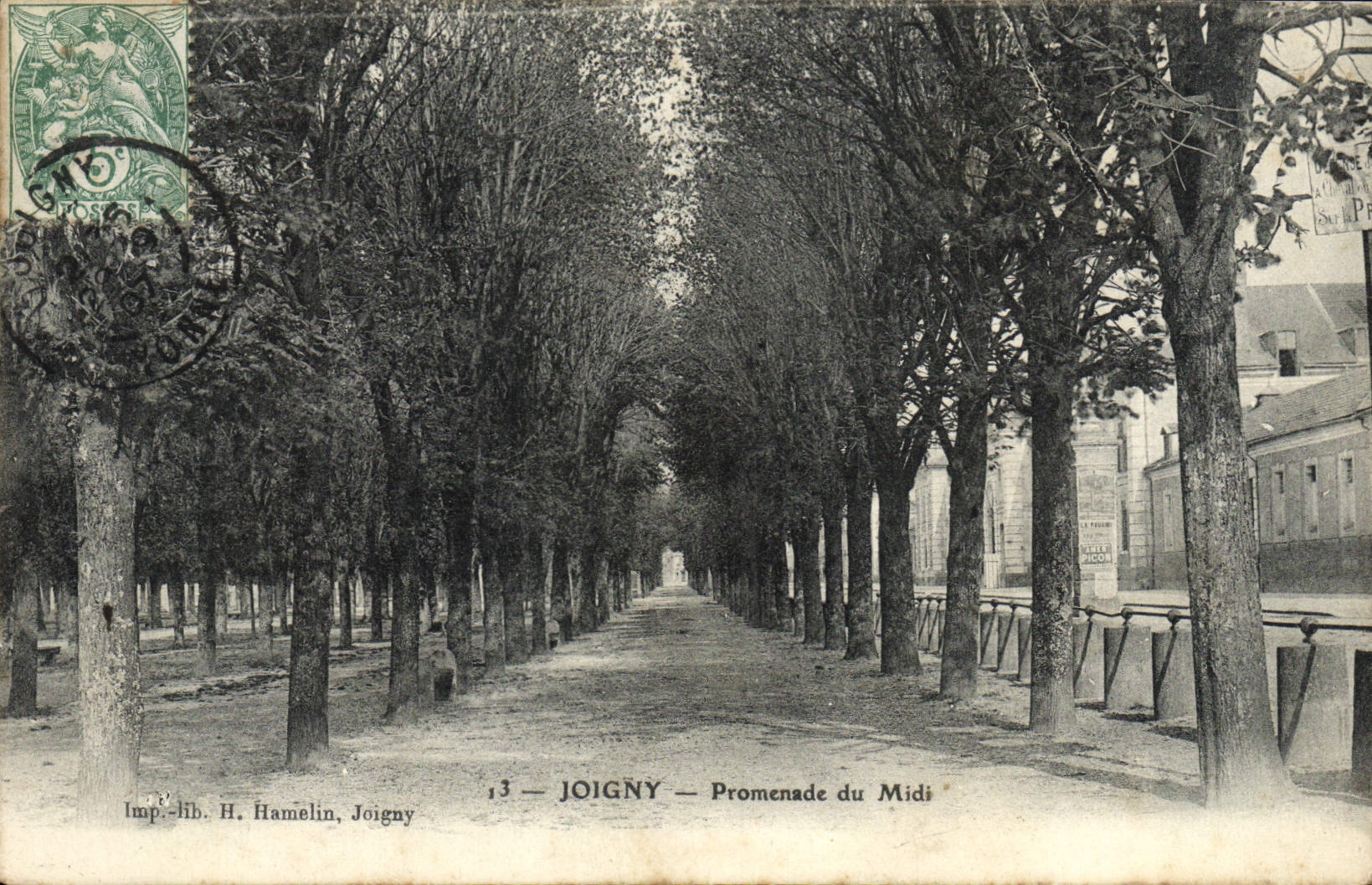 CPA Joigny Promenade Du Midi