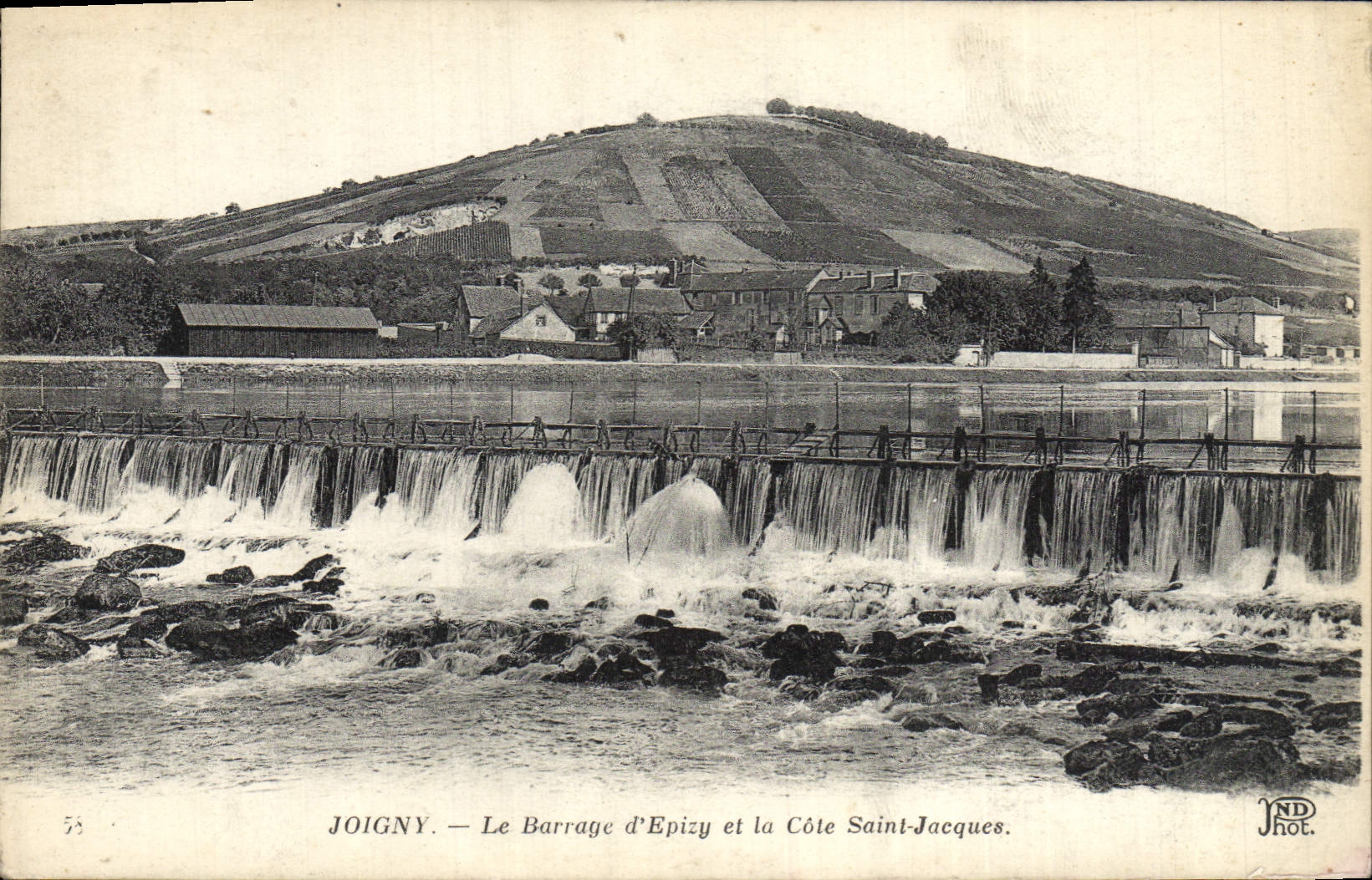 CPA Joigny Le Barrage D'Epizy Et La Cote Saint Jacques