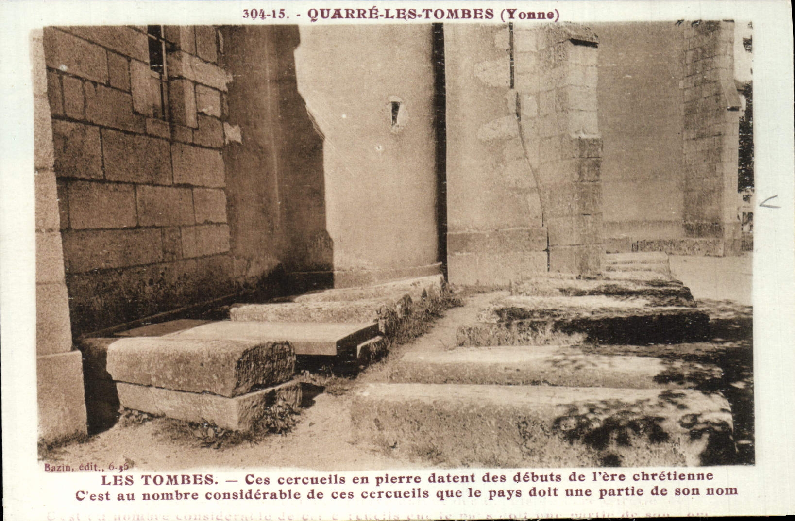VINTAGE POSTCARD Quarre the Tombs the Tombs These Coffins As a Pierre Date From the Beginnings Of the Christian era