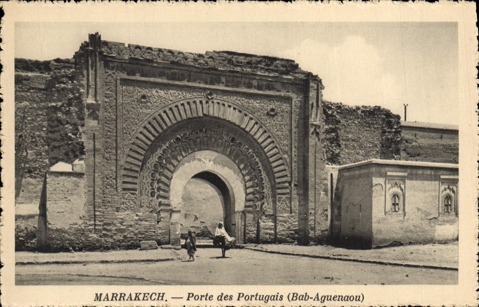 VINTAGE POSTCARD Marrakech Carries Of the Portuguese Bab Aguenaou