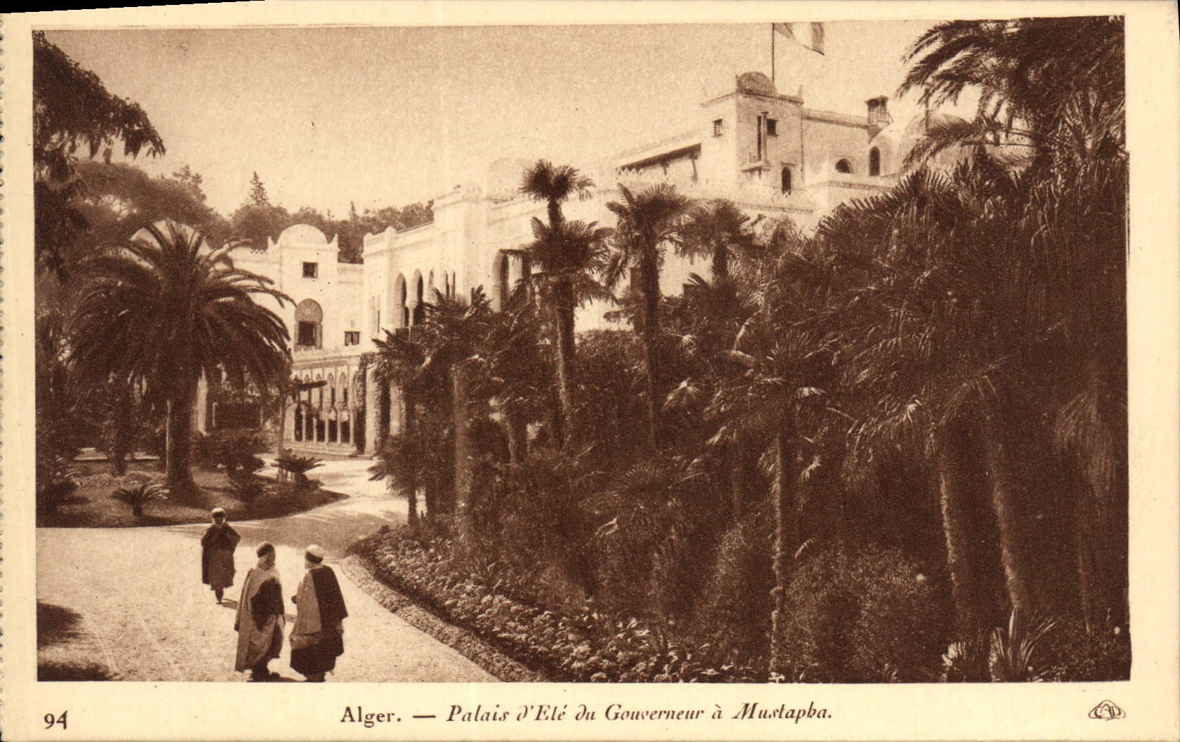 CPA Alger Palais D'Ele Du Gouverneur A Mustapba