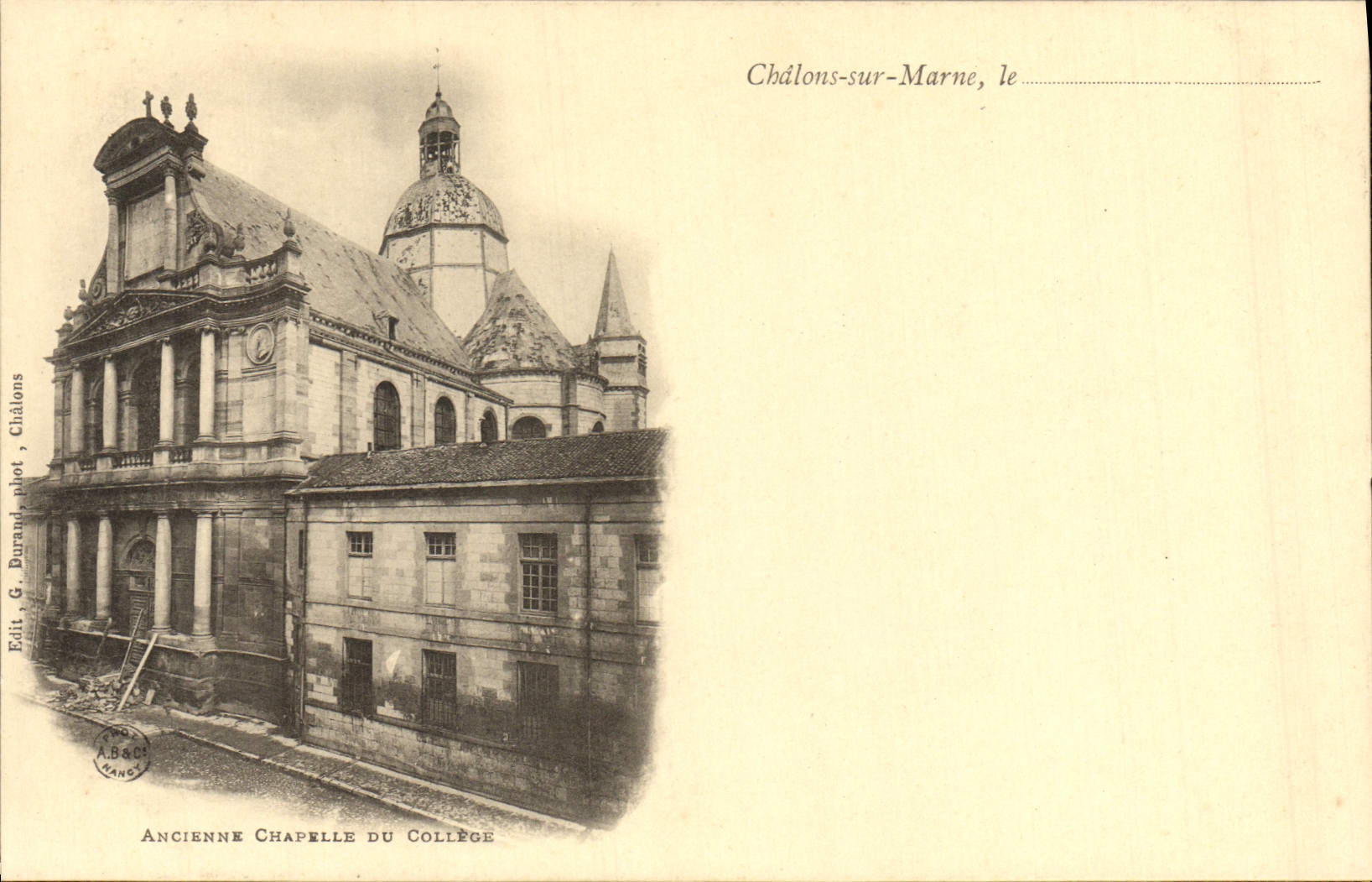 VINTAGE POSTCARD Trawl-nets On the Marne the Old Vault Of the College