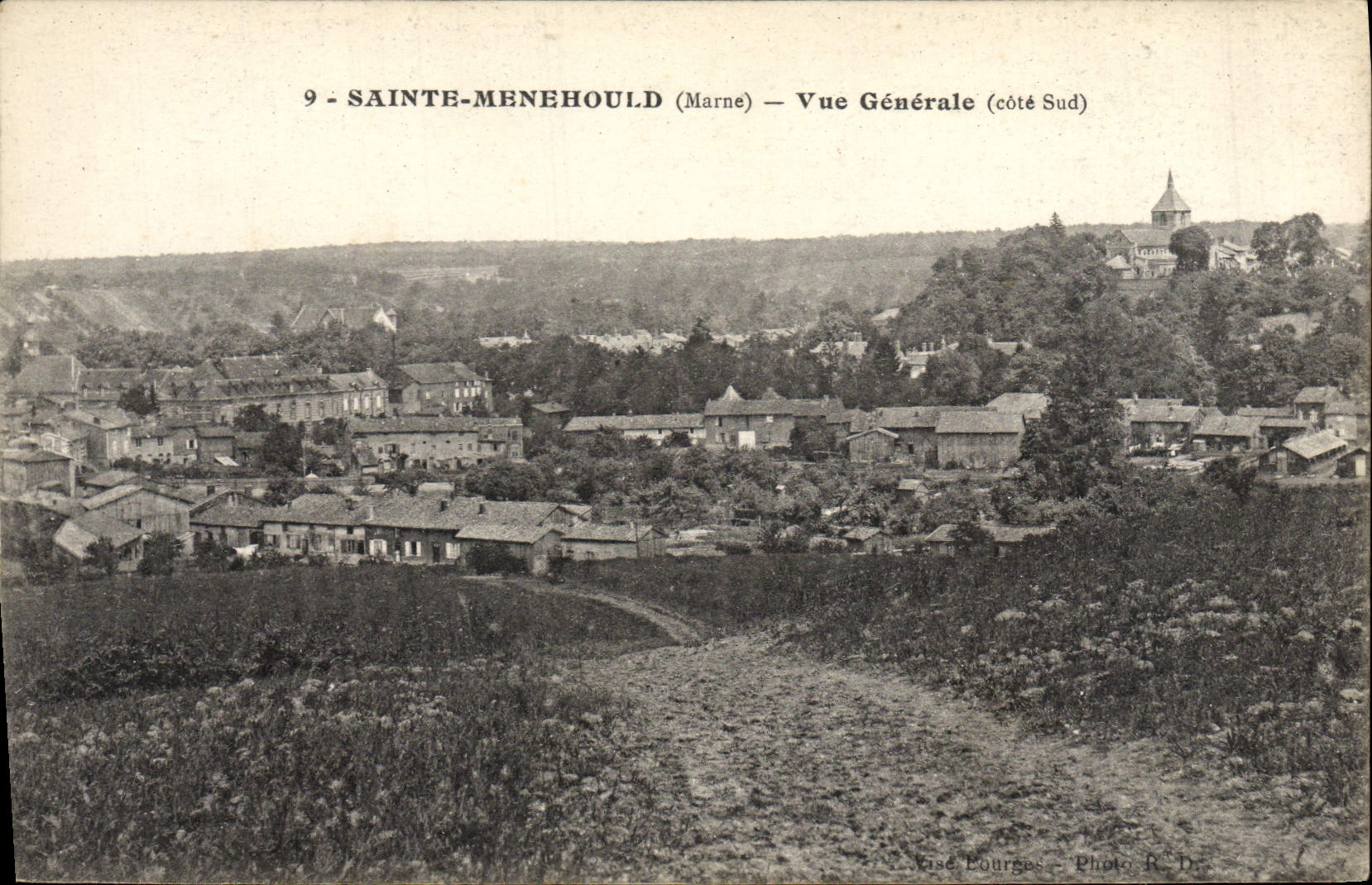 VINTAGE POSTCARD Sainte Menehoule View