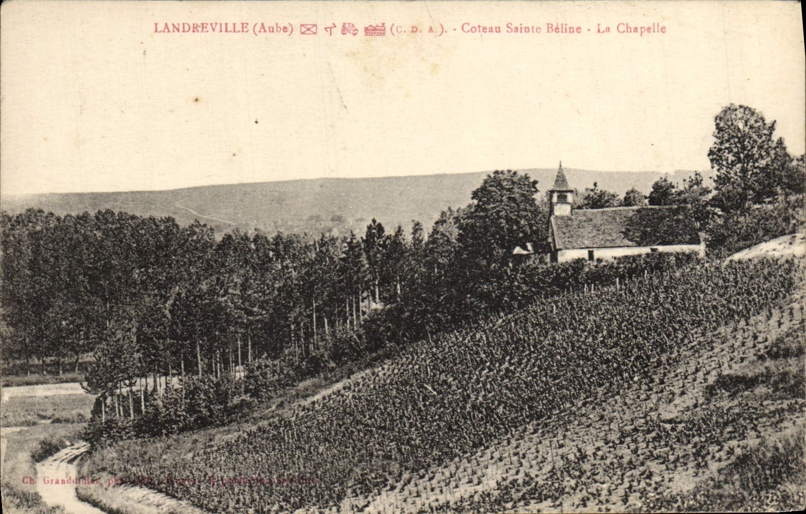 VINTAGE POSTCARD Landreville Holy Slope Beline La Chapelle