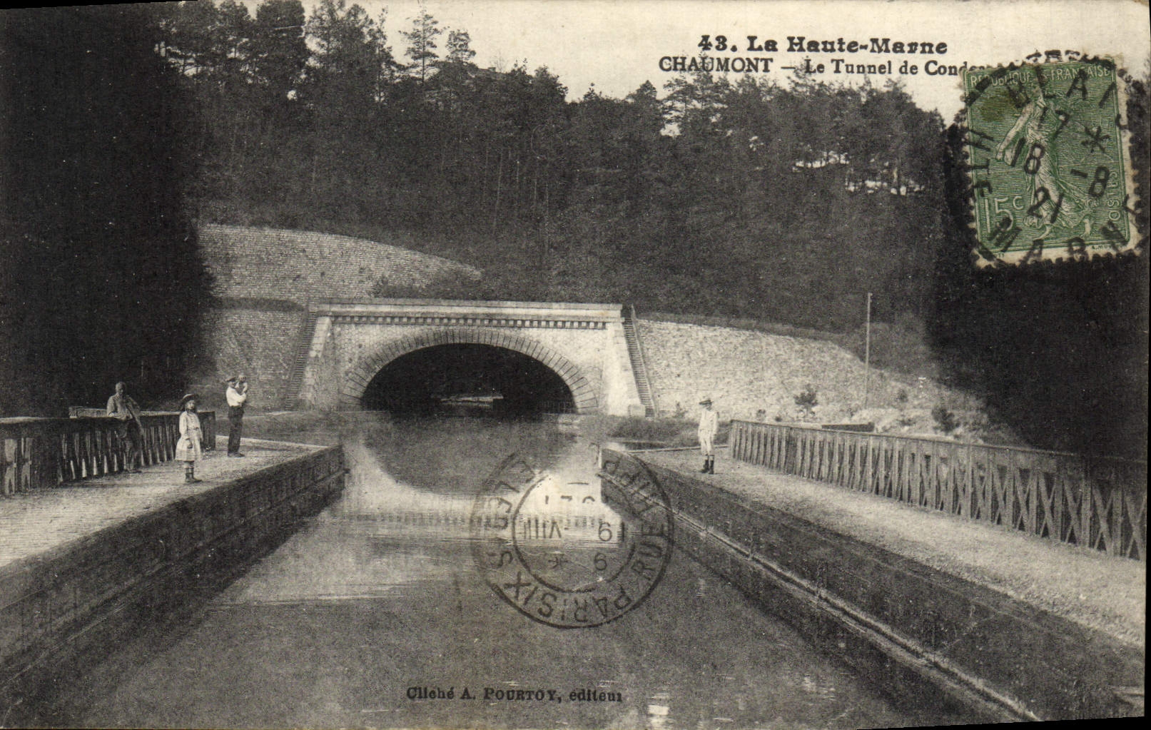 VINTAGE POSTCARD the High Chaumont Marne the Tunnel