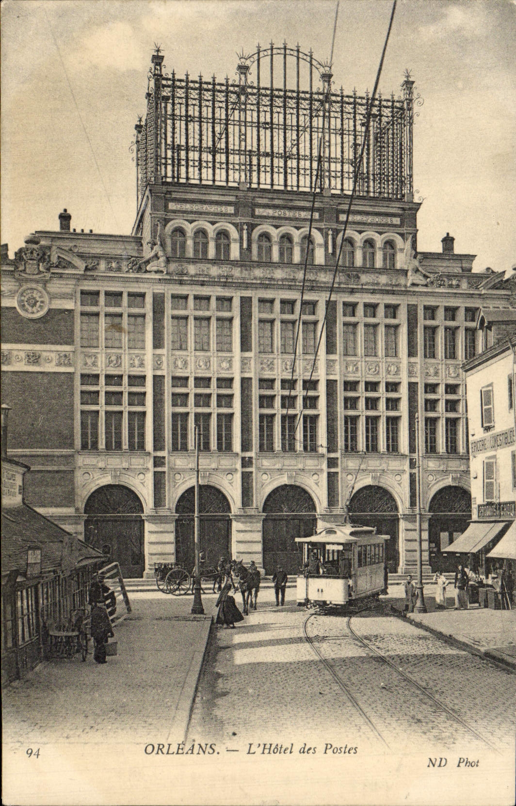 CPA Orleans L'Hotel Des Postes Tramway