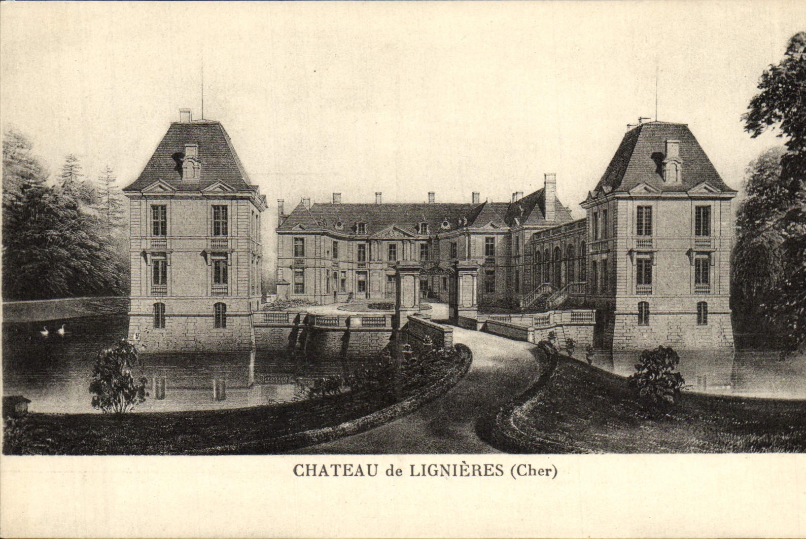 VINTAGE POSTCARD Castle De Lignieres