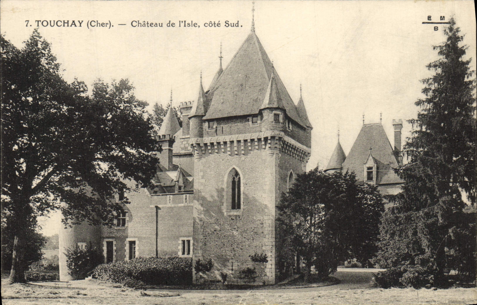 VINTAGE POSTCARD Touchay Castle Of Isle Southern part