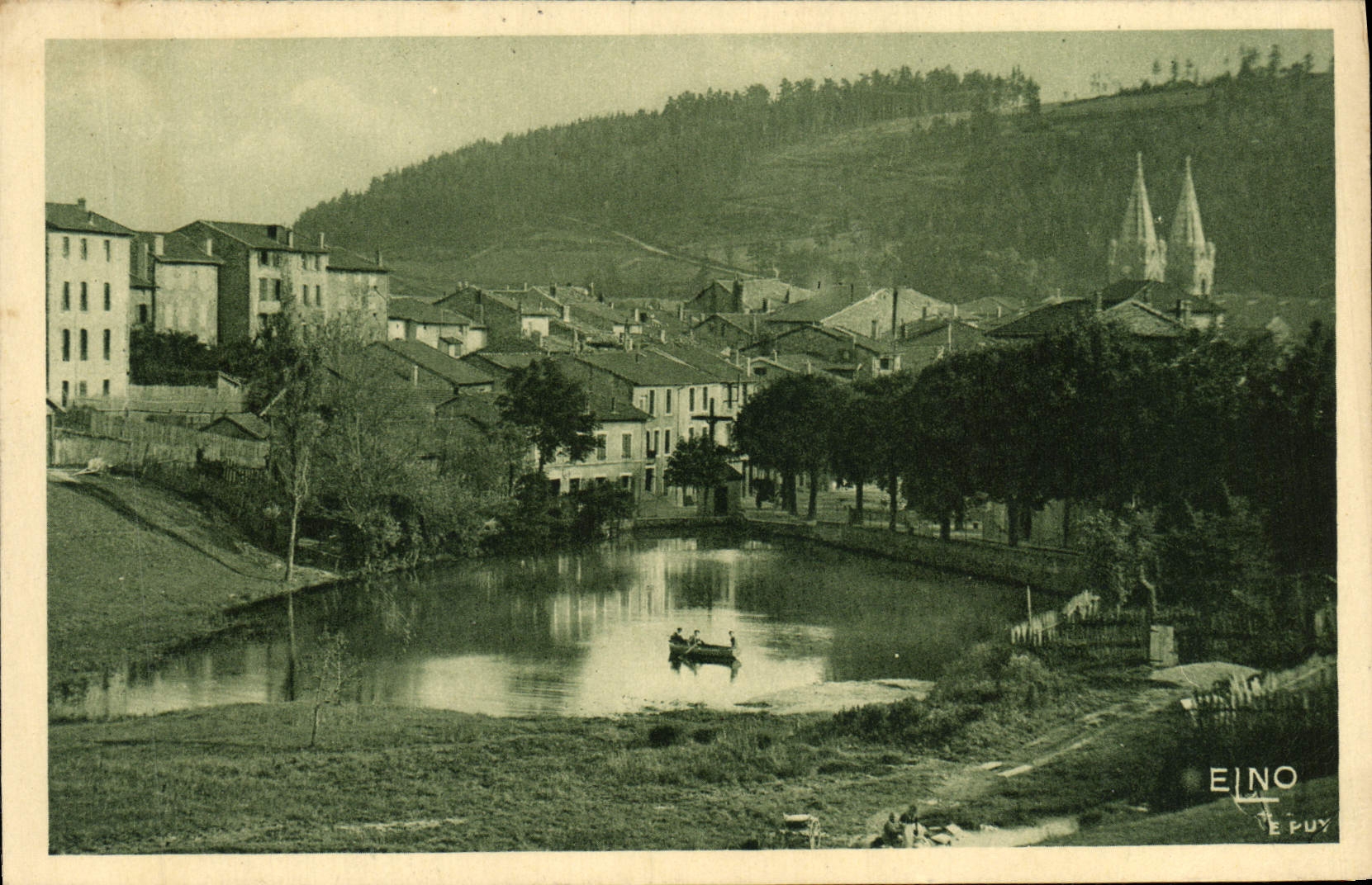 VINTAGE POSTCARD Louvesc Seen Central And Lake