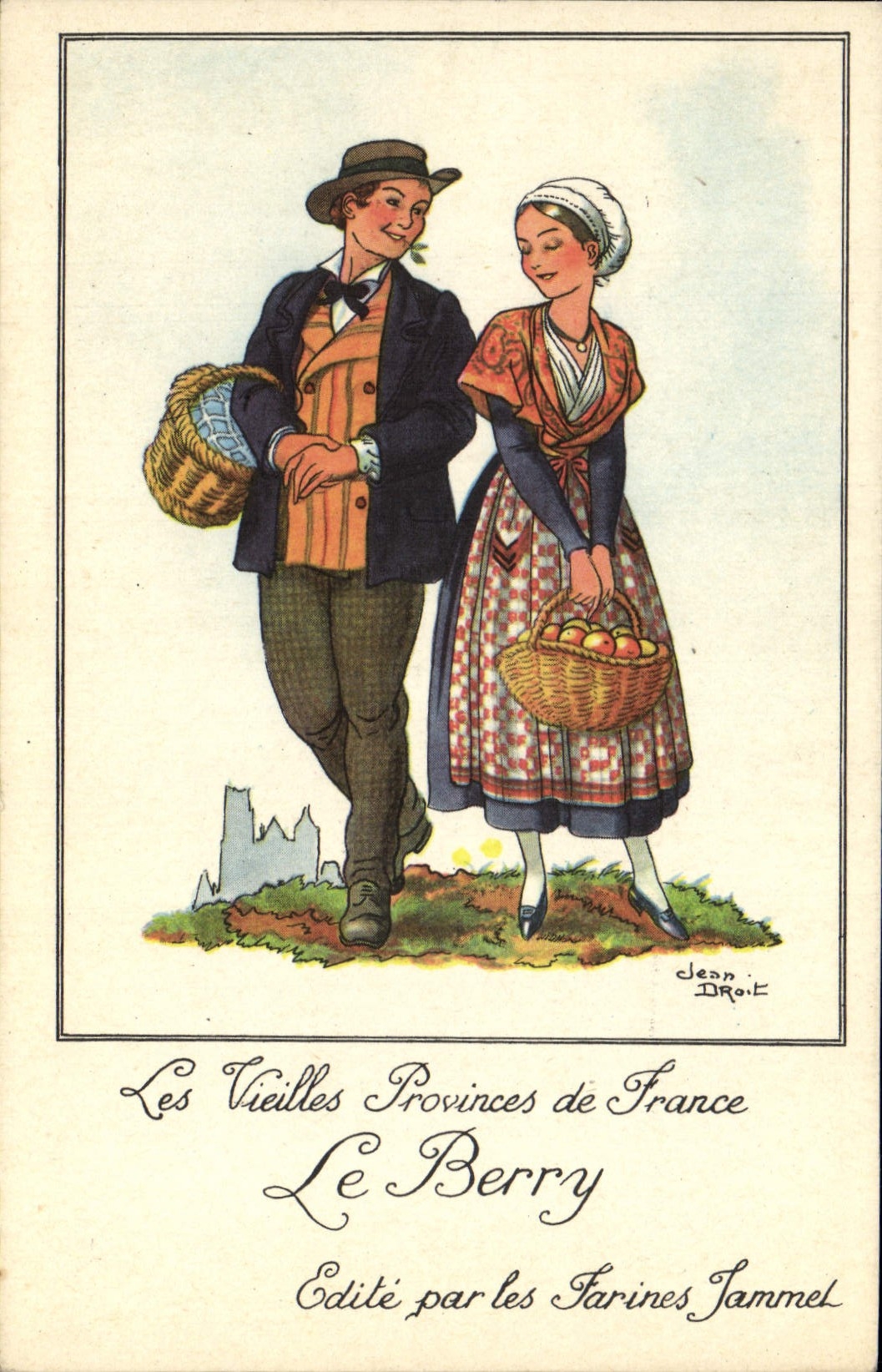 CPA Les Vieilles Provinces De France Le Berry Edition Farines Jammet Folklore