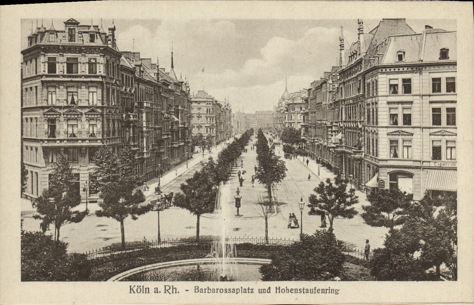 La POSTAL Koln de la VENDIMIA tiene derecho Barbarossaplatz Und Hohenstaufenring