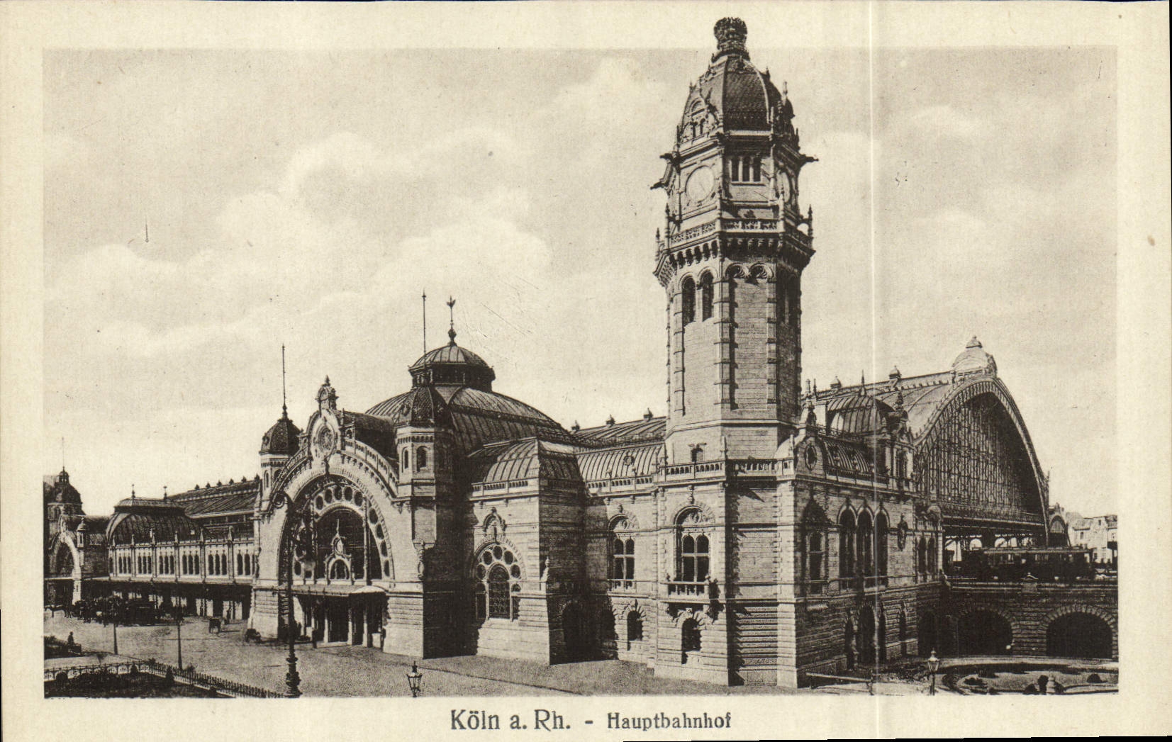 La POSTAL Koln de la VENDIMIA tiene derecho Hauptbahnhof