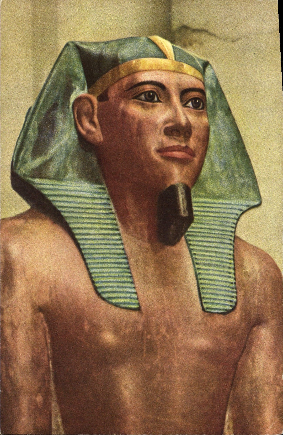 CPA Egypt King Khephren Builder of the second pyramid of Giza Egypte