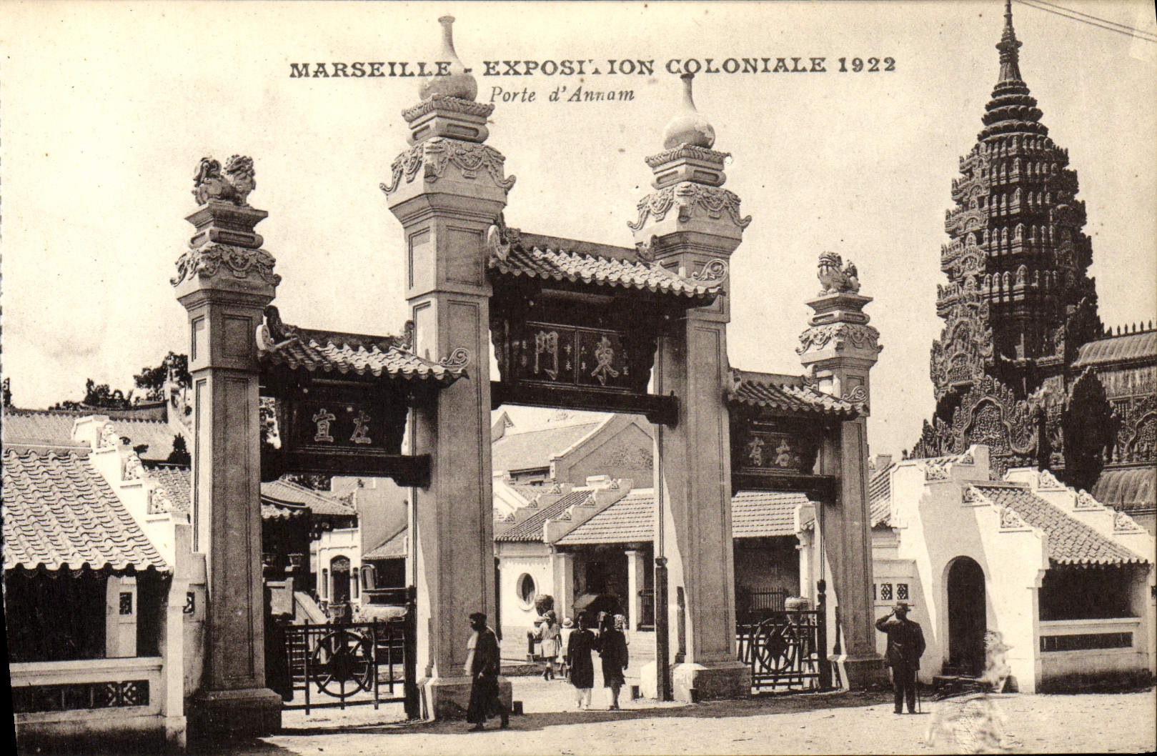 CPA Marseille Exposition Coloniale 1922 Porte d'Annam