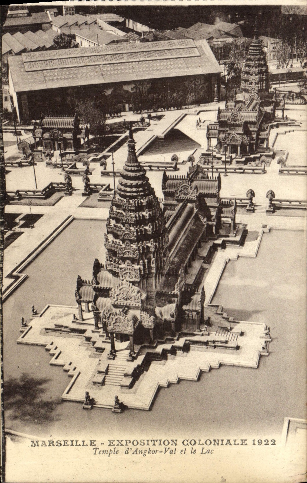 CPA Marseille Exposition Coloniale 1922 Temple d'Angkor Vat et le lac
