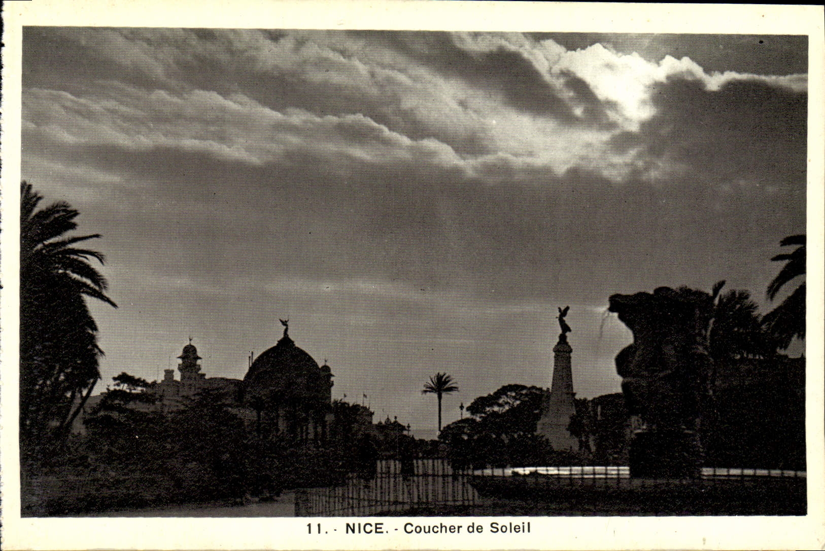 CPA Nice Coucher de Soleil