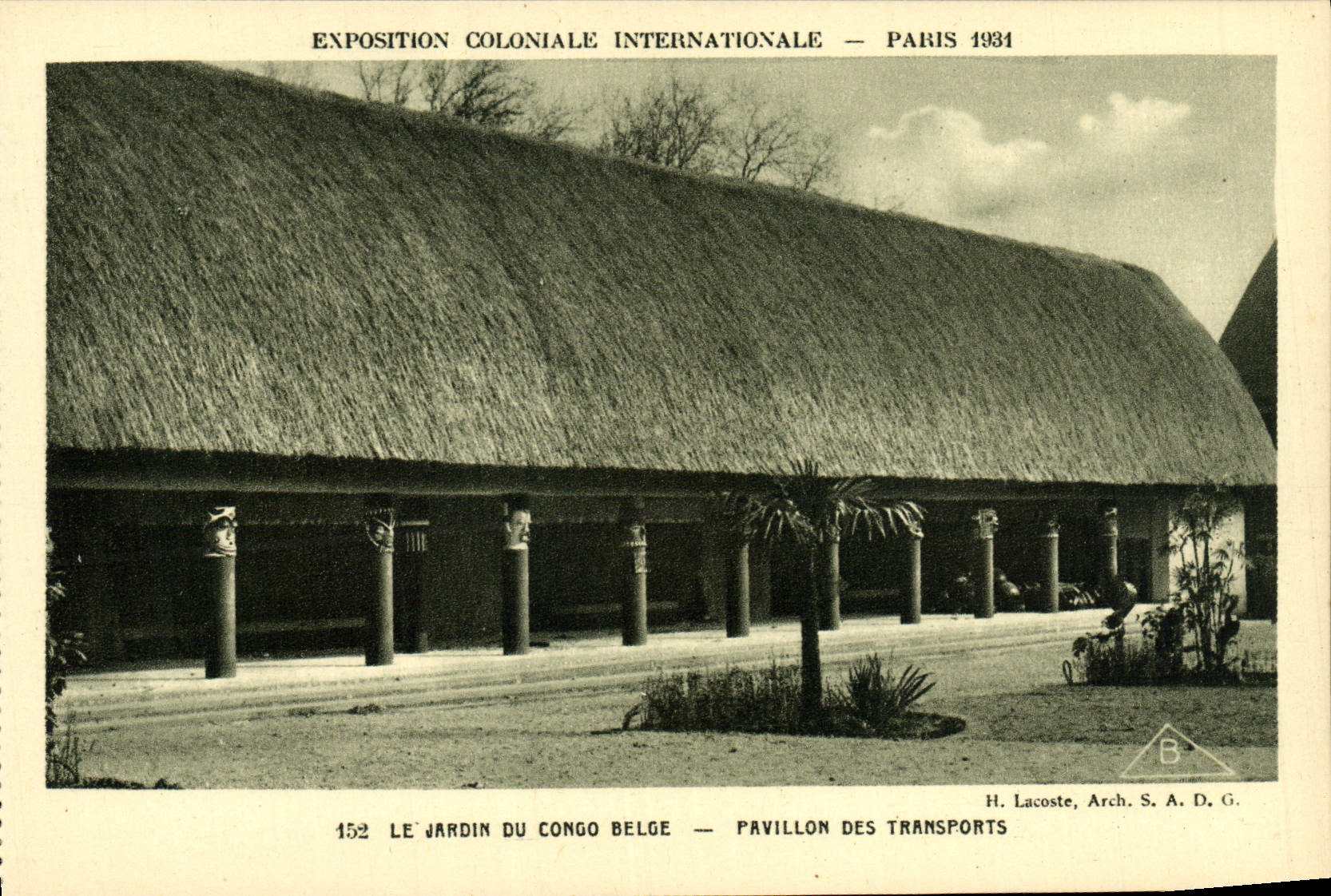 CPA Exposition Coloniale Internationale Paris 1931 Le jardin du Congo Belge Pavillon des transports