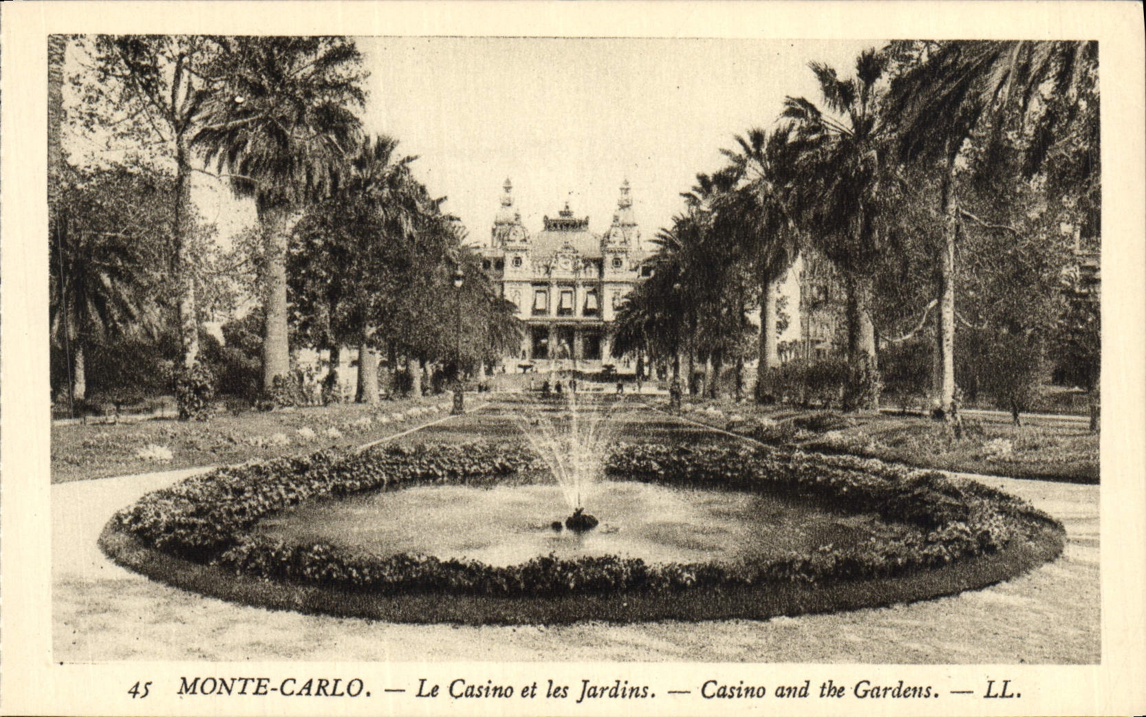 CPA Monte Carlo le Casino et les Jardins