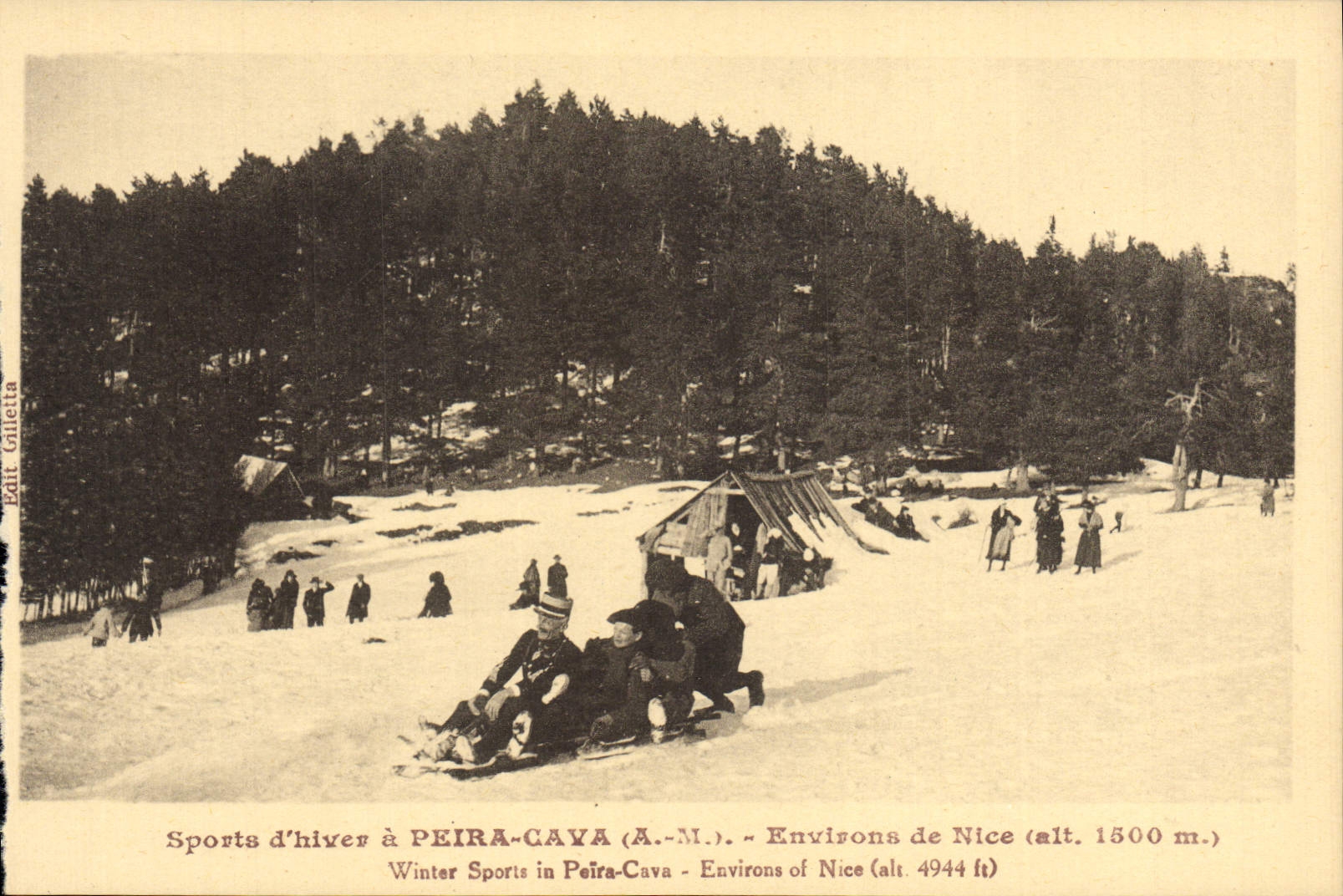 CPA Peira Cava Environs de Nice Luge