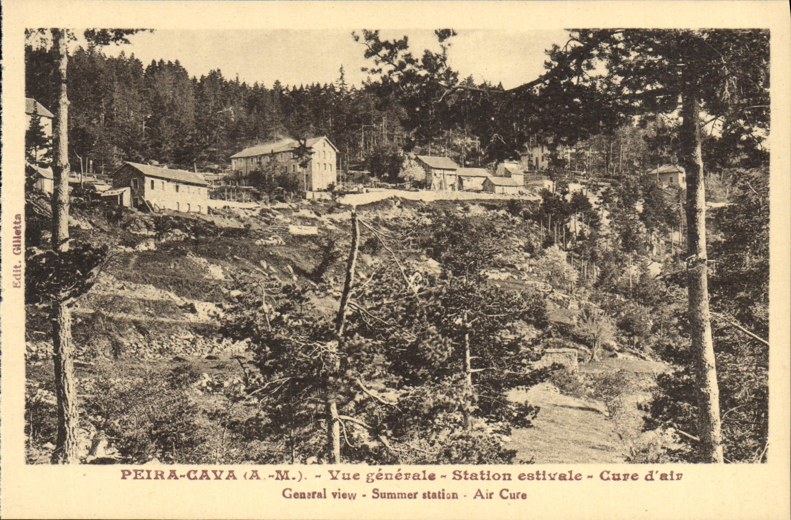 CPA Peira Cava Vue Generale Station estivale Cure d'air