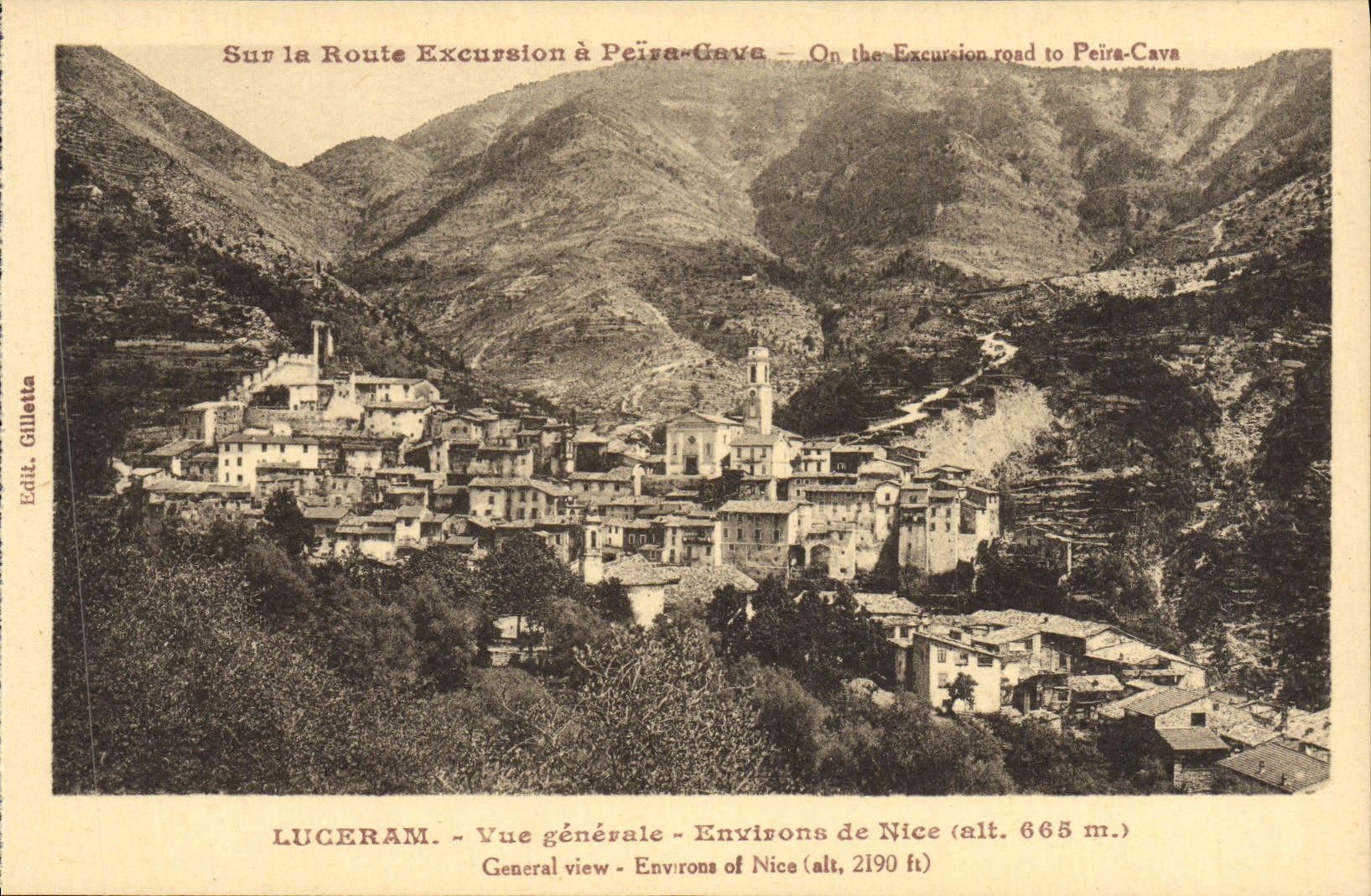 CPA Luceram Vue Generale Environs de Nice