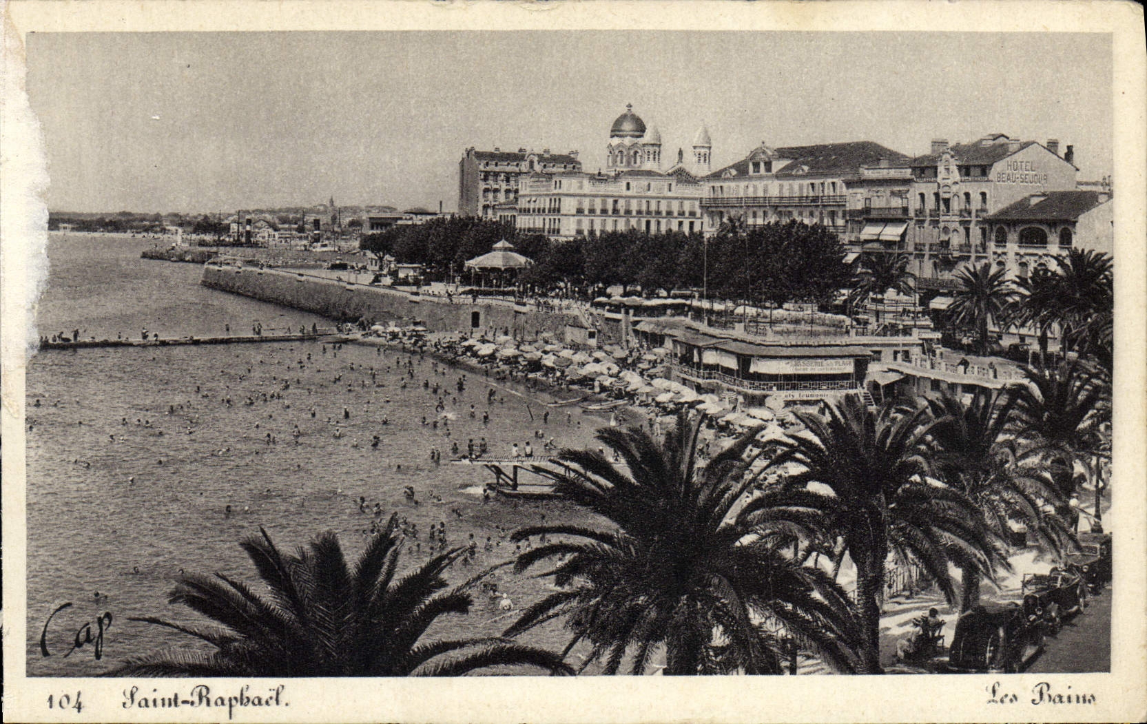 VINTAGE POSTCARD Holy Raphael baths