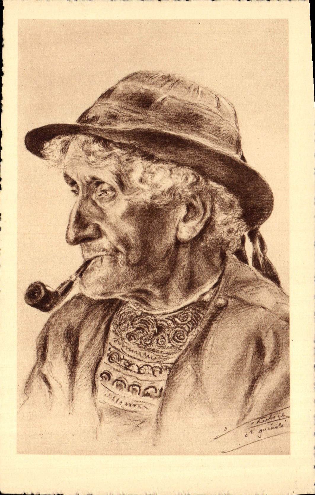 CPA Tetes De Bretagne Folklore