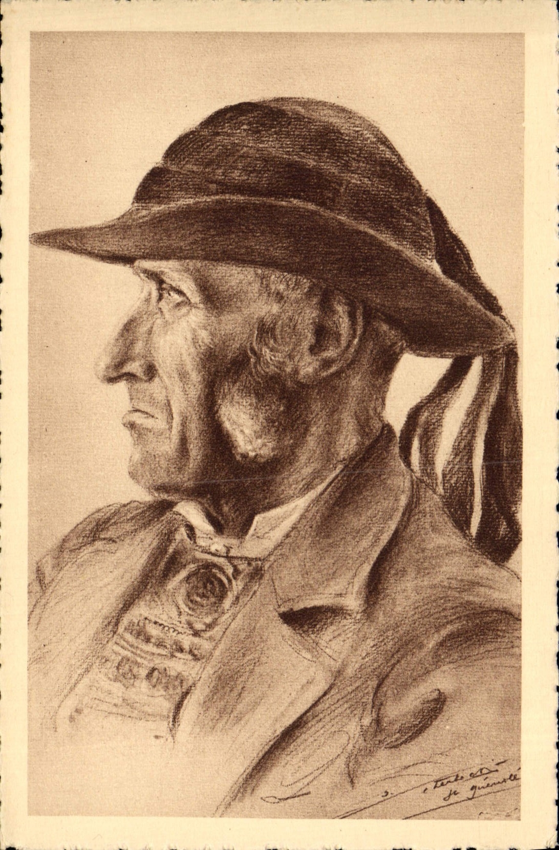 CPA Tetes De Bretagne Folklore