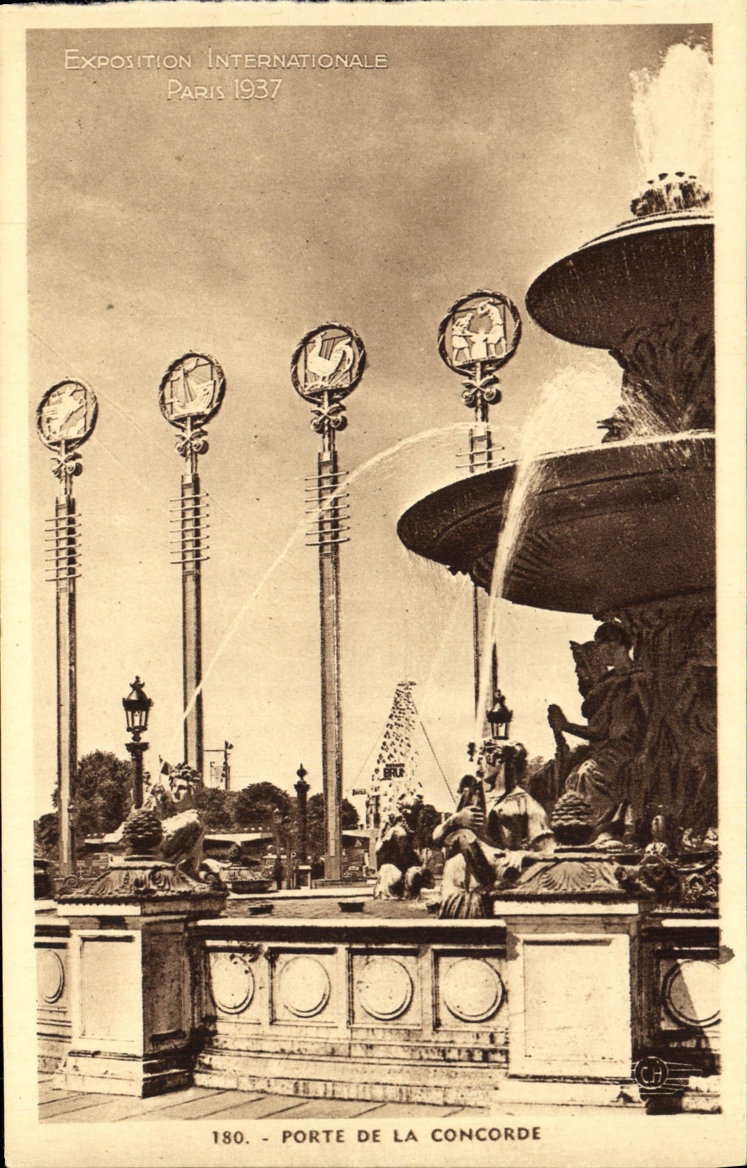 CPA Paris Exposition Internationale 1937 Porte De La Concorde