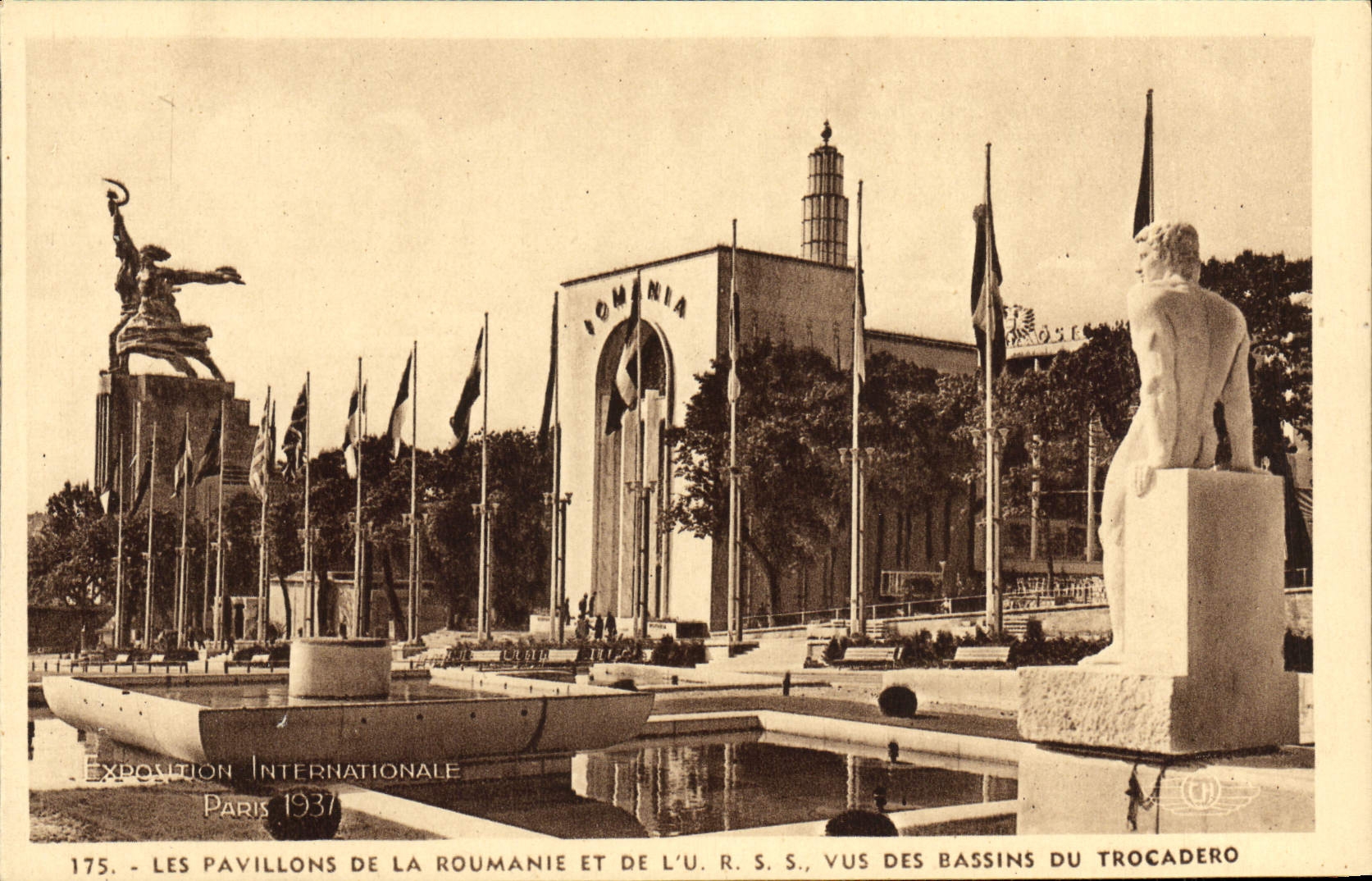 CPA Paris Exposition Internationale 1937 Les Pavillons De La Roumanie