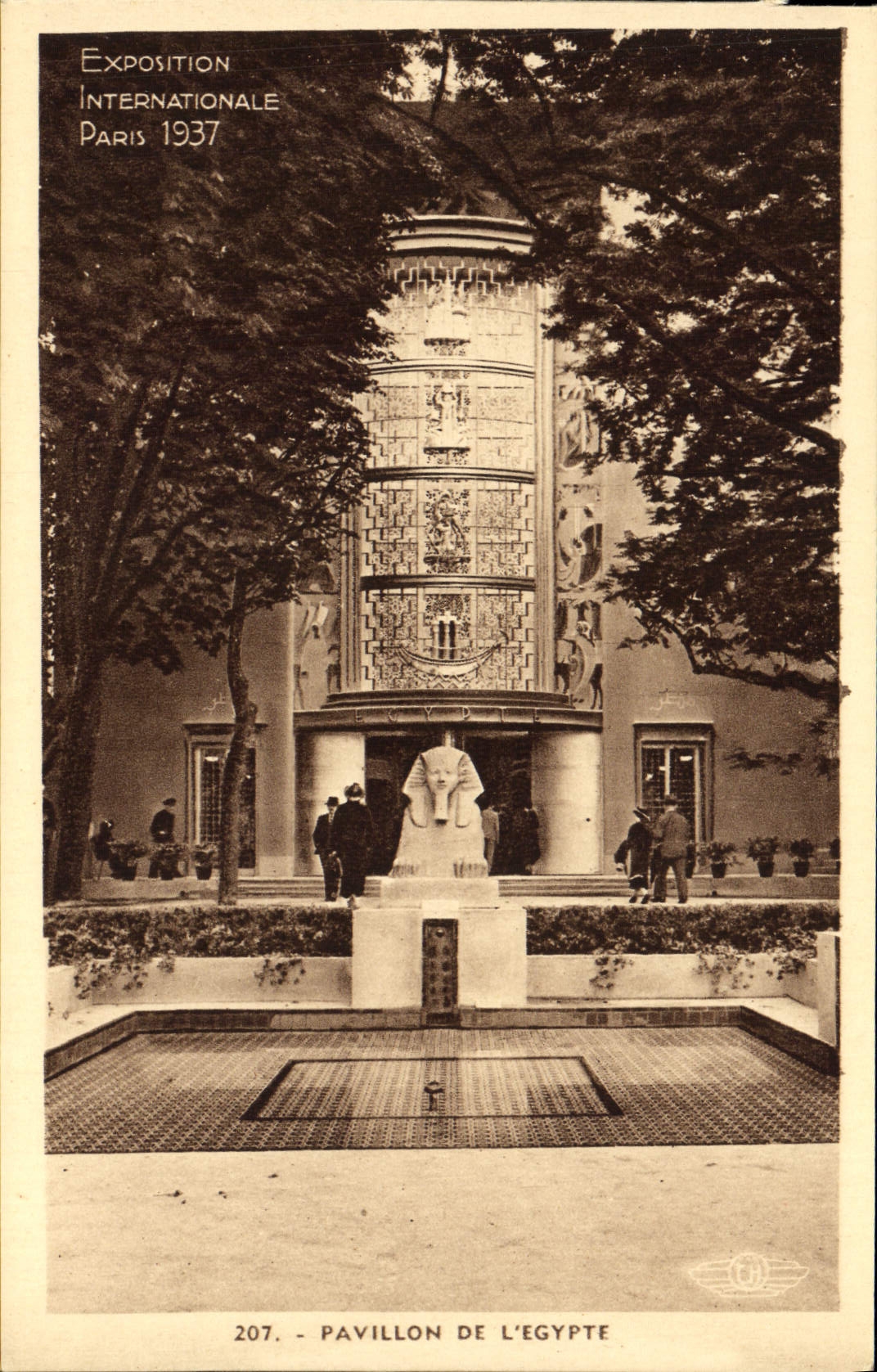 VINTAGE POSTCARD Paris International exhibition 1937 House Of Egypt Egypt Egypt