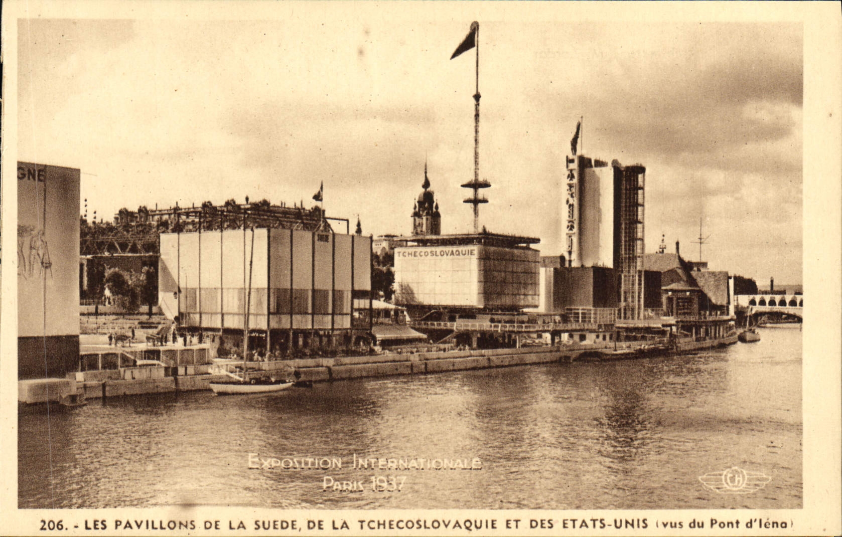 CPA Paris Exposition Internationale 1937 Pavillon De La Suede De La Tchecoslovaquie Et Des Etats Unis