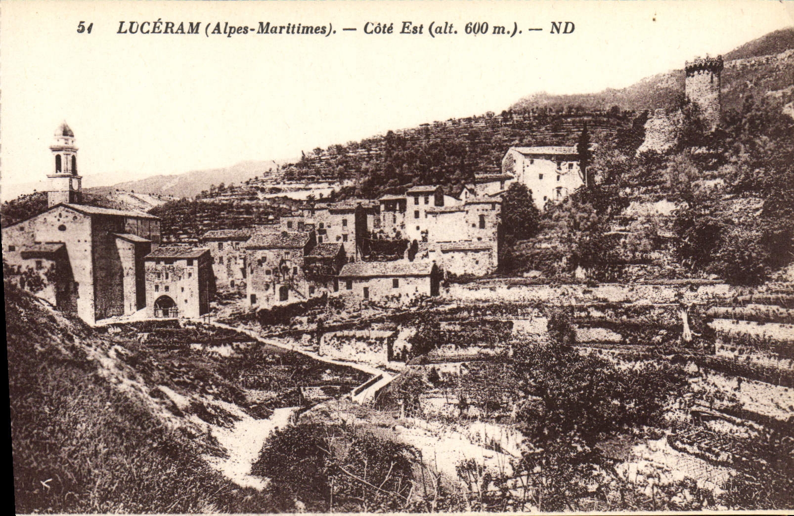 CPA Luceram Vue Generale