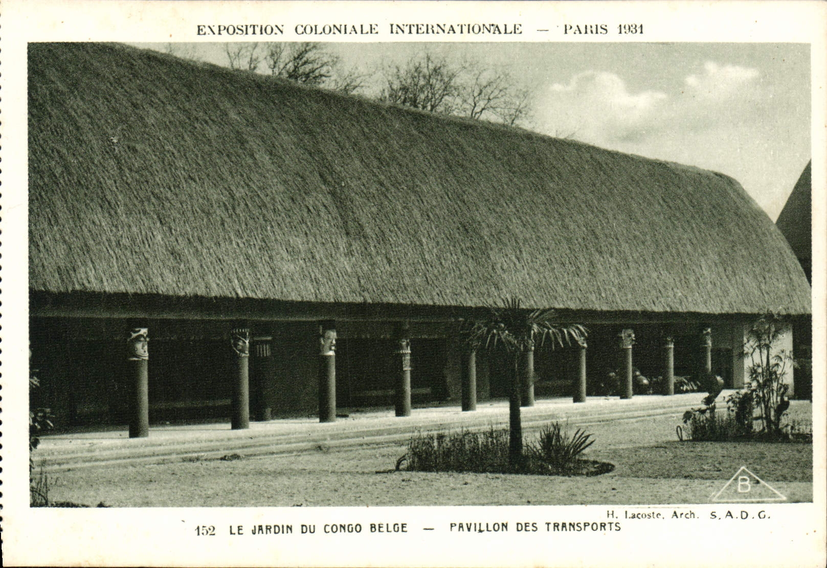 CPA Exposition Coloniale Internationale Paris 1931 Jardin du Congo belge Pavillon des transports