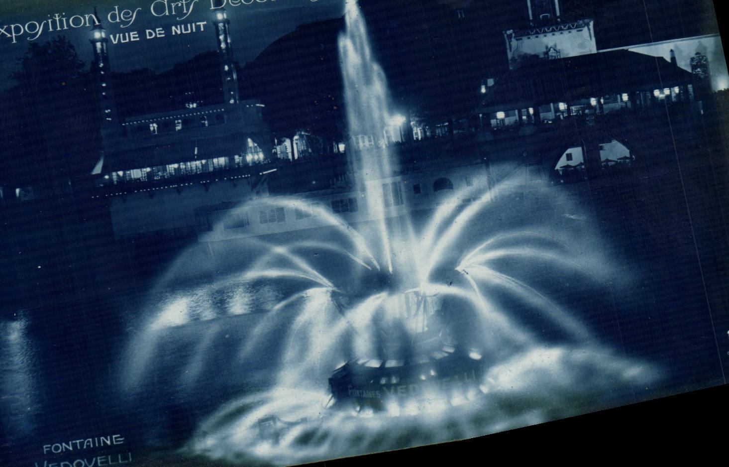 CPA Paris Exposition des Arts Decoratifs 1925 Vue de nuit 