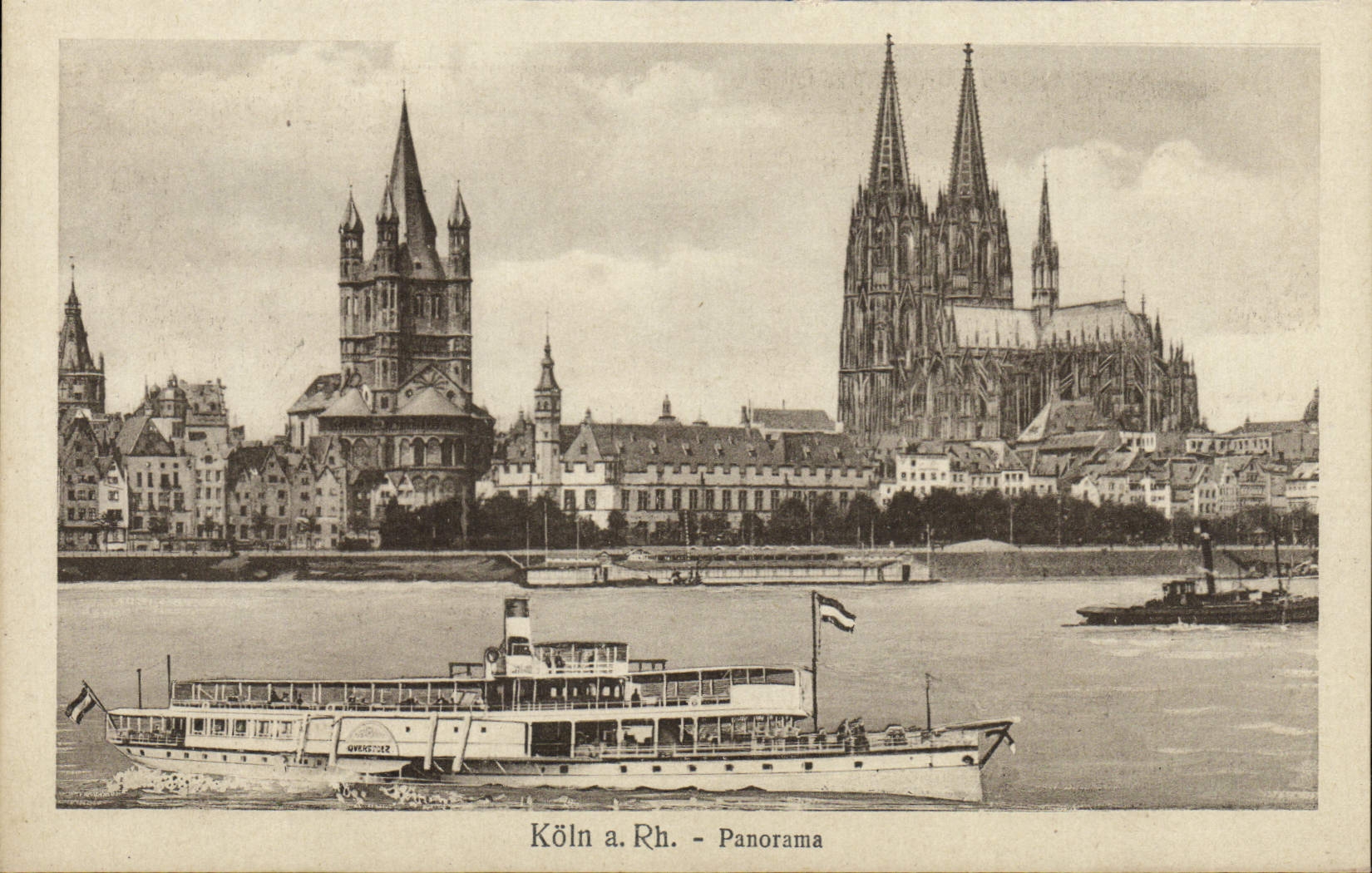 CPA Koln a Rh Panorama Bateau 