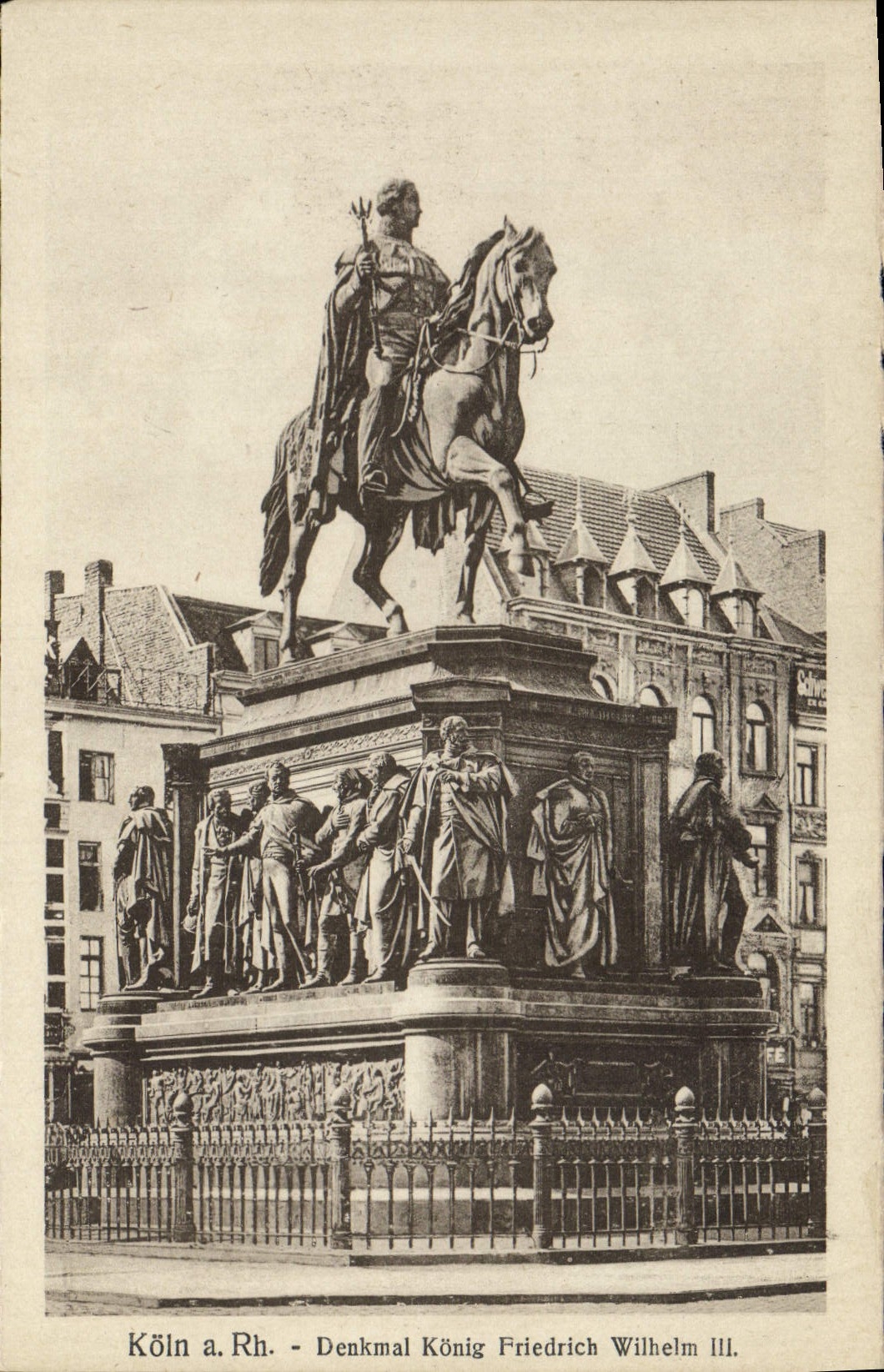 CPA Koln Rh Denkmal Konig Friedrich Wilhelm III