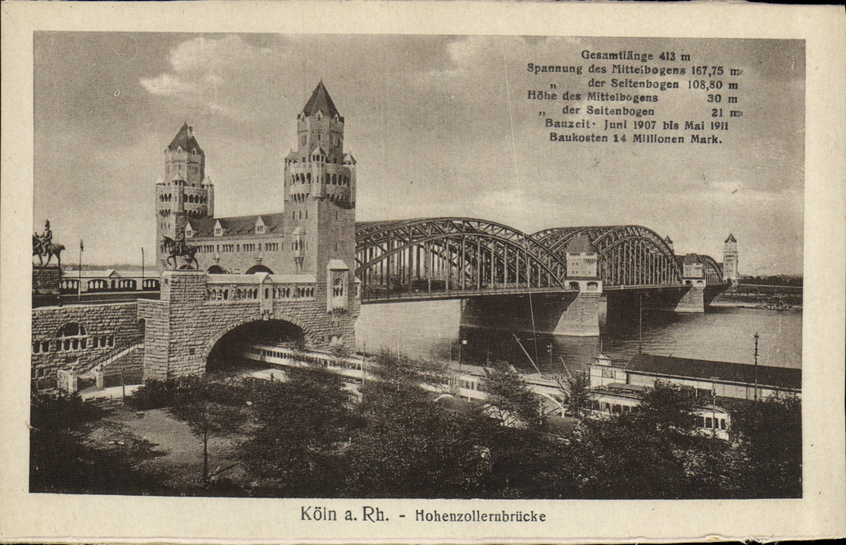 CPA Koln Rh Hohenzollernbrucke