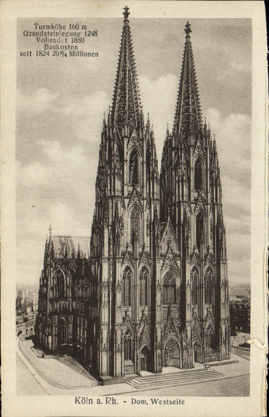 CPA Koln Rh Dom Westseite