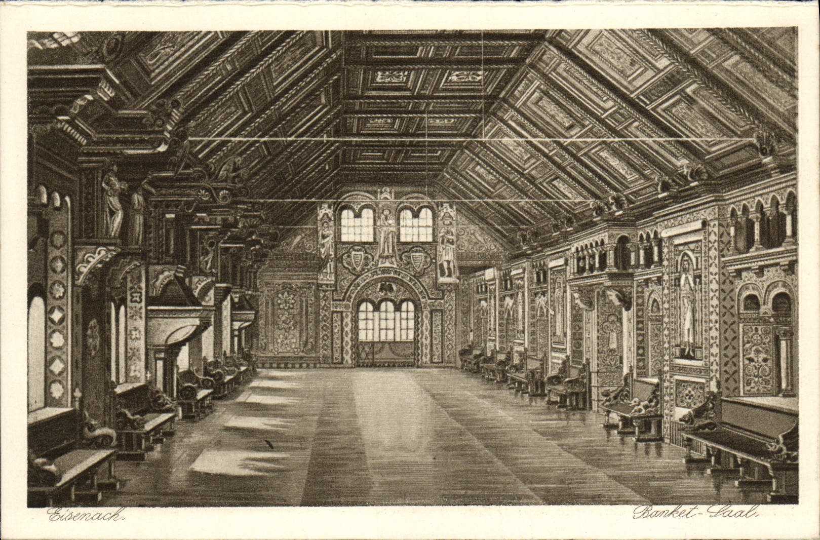 VINTAGE POSTCARD Eisenach Banket Saal