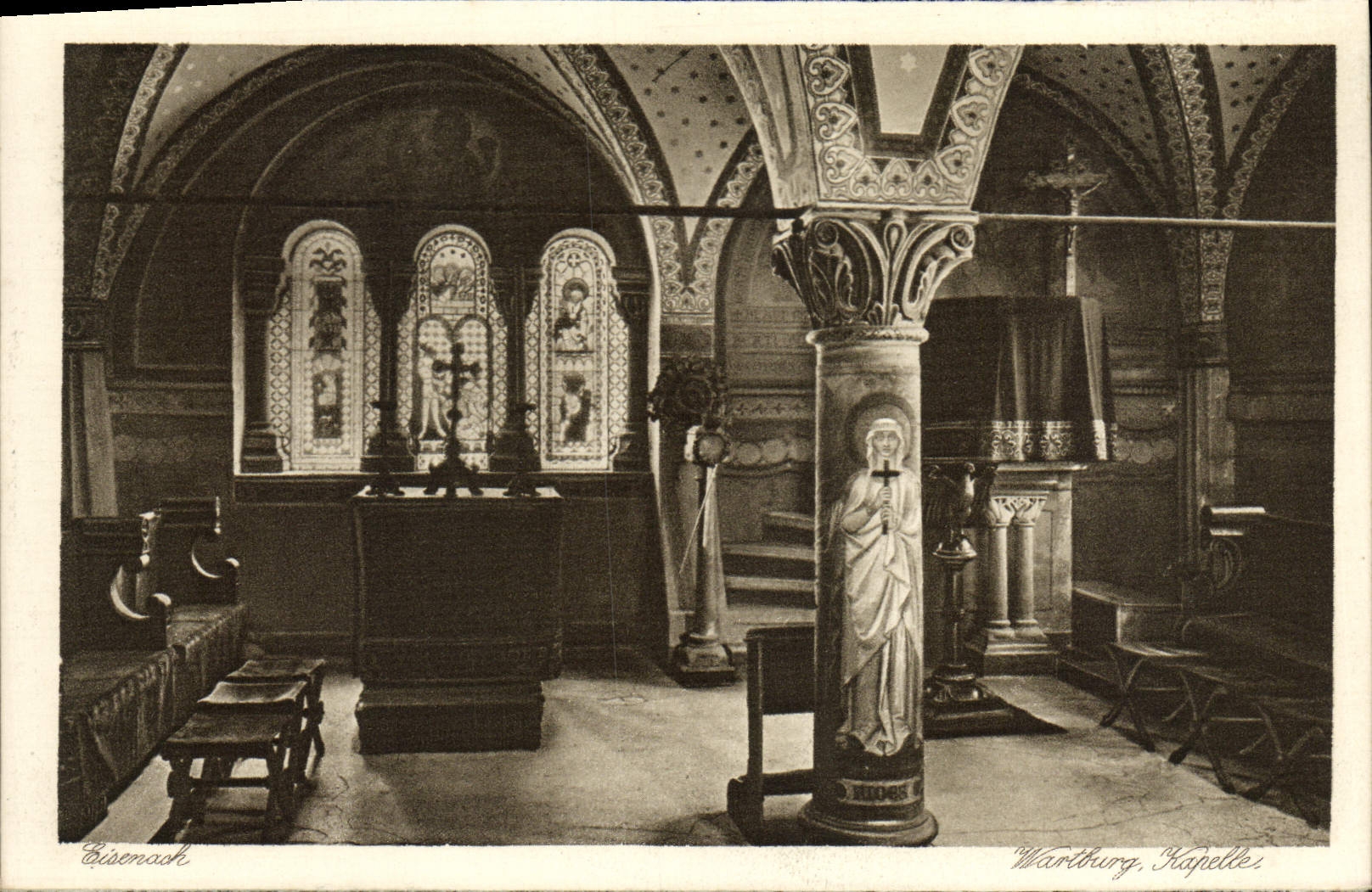 VINTAGE POSTCARD Eisenach Wartburg Kapelle