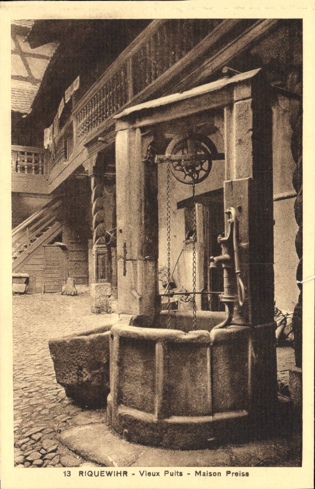 CPA Riquewihr Vieux Puits Maison Preiss