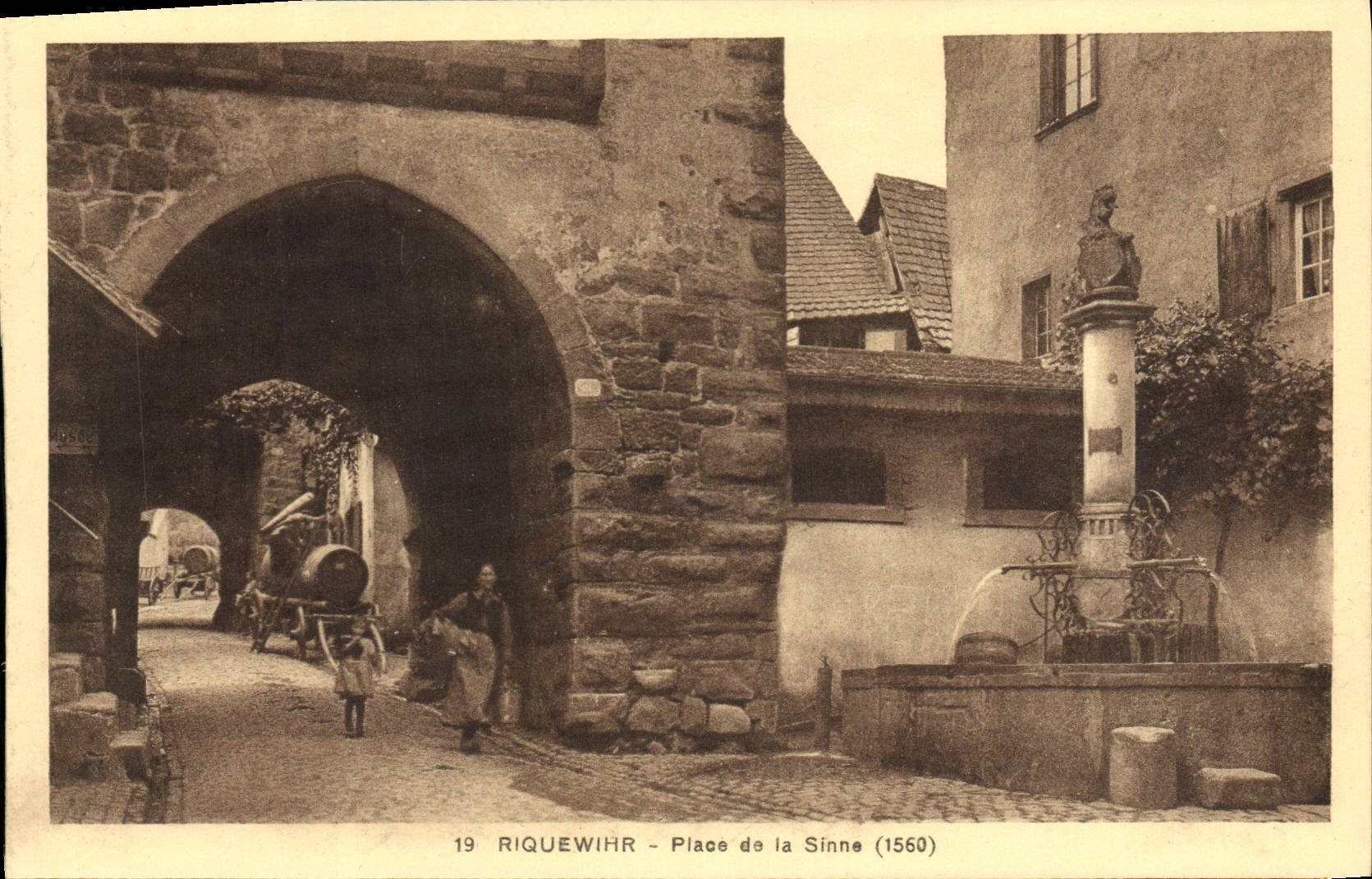 VINTAGE POSTCARD Riquewihr Places of Sinne