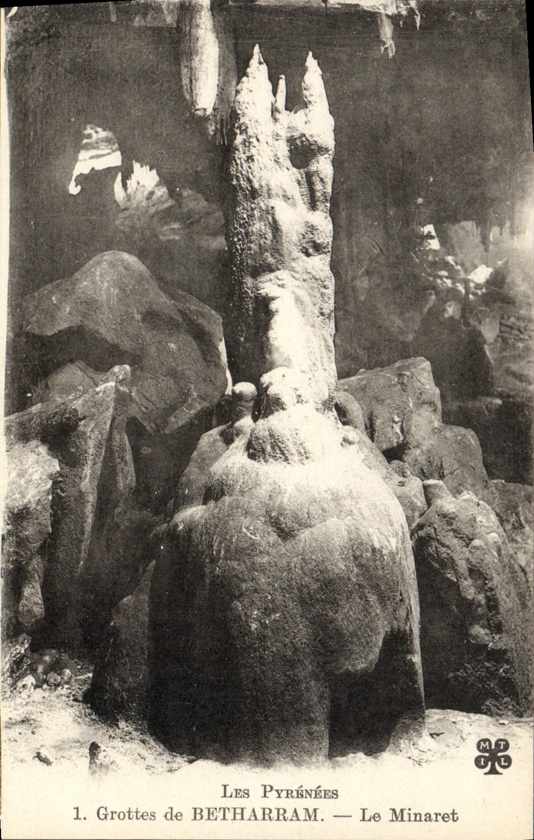 CPA Grottes de Betharram Le Minaret