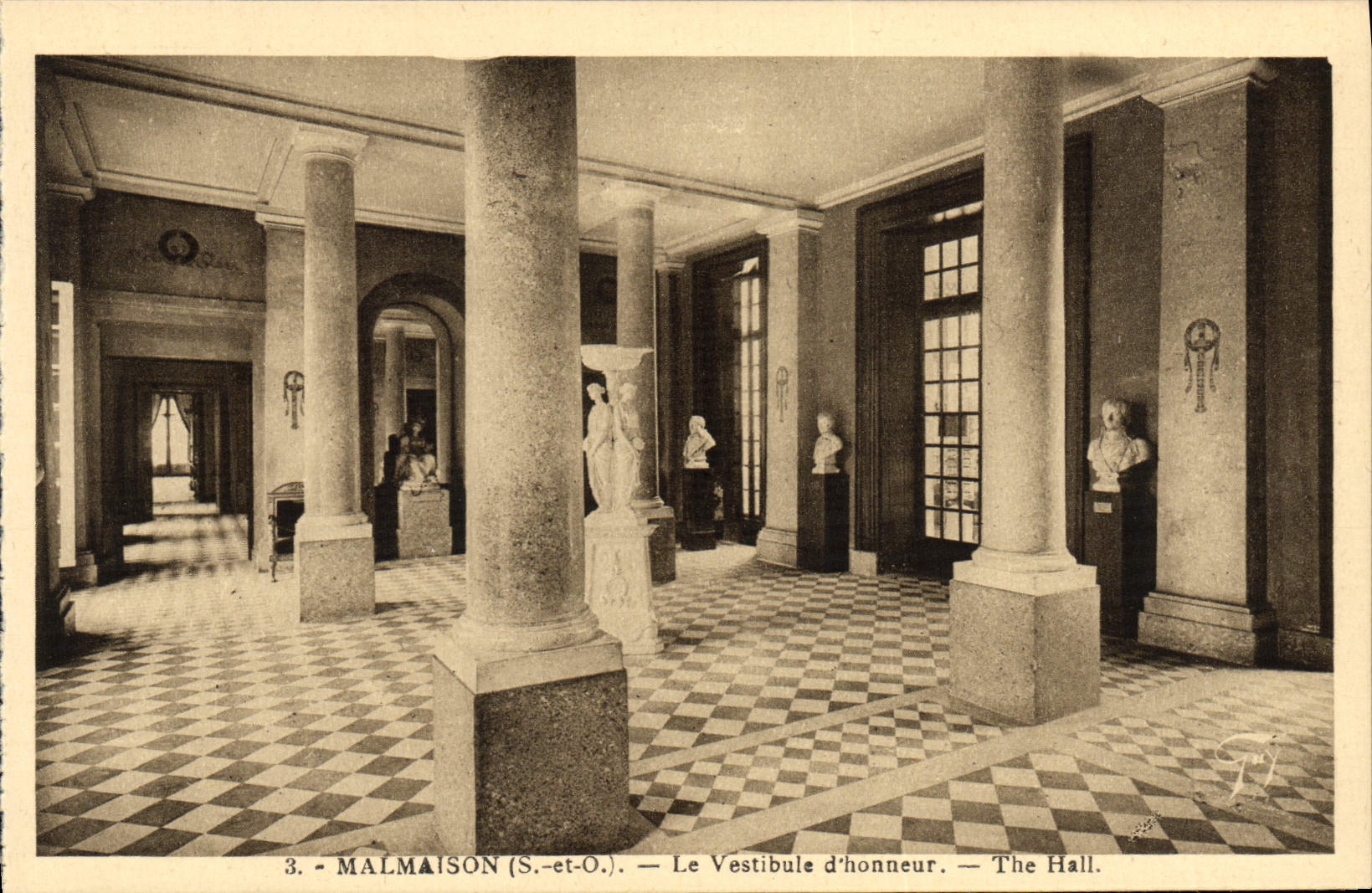CPA Malmaison Le Vestibule D'Honneur