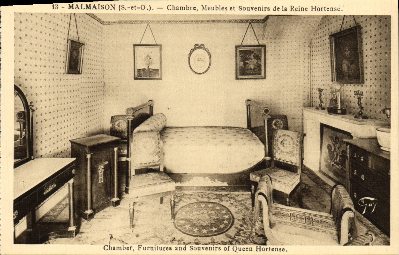 CPA Malmaison Chambre Meubles et souvenirs de la reine Hortense